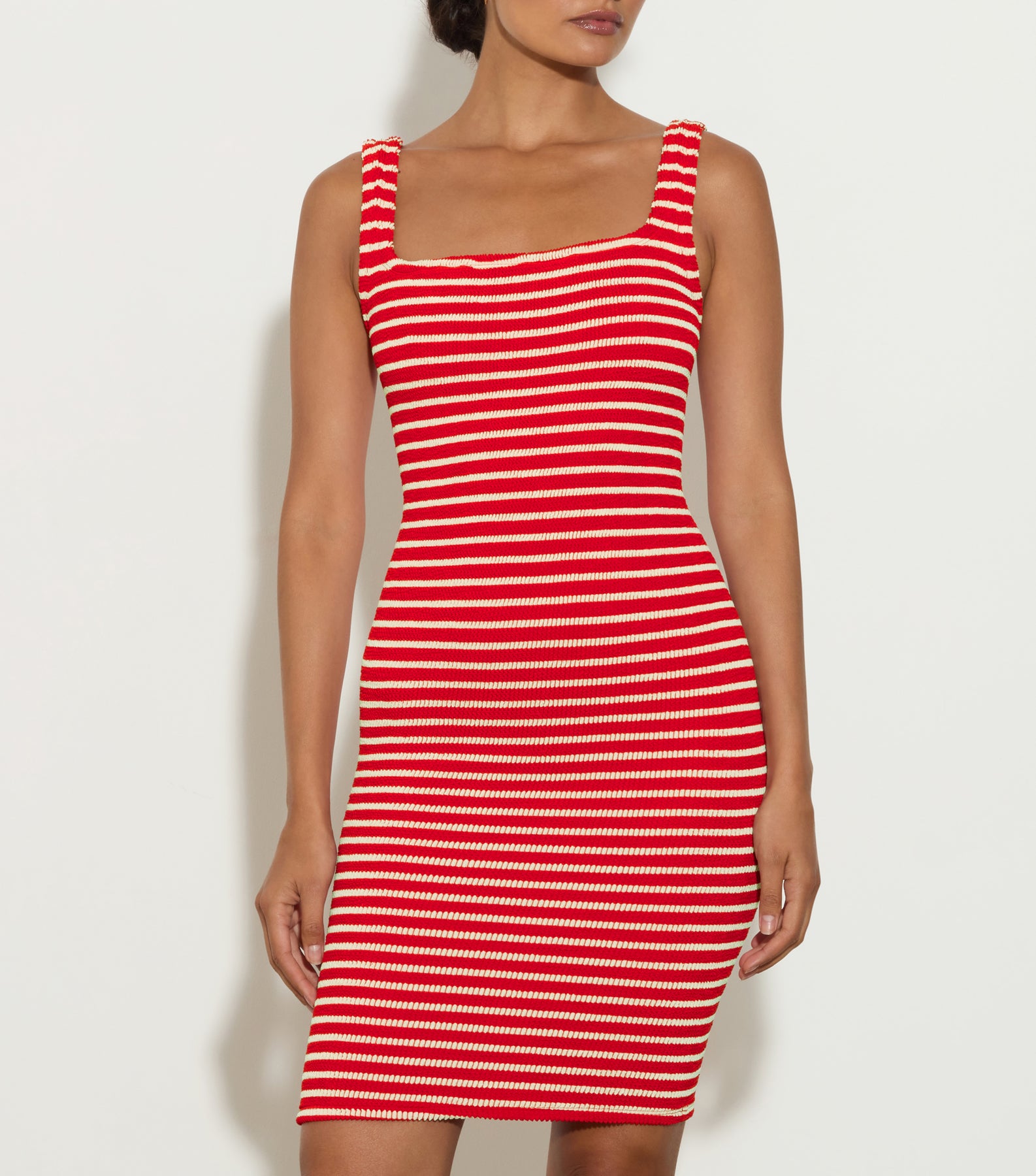 Tank Stripe Dress - Red/White