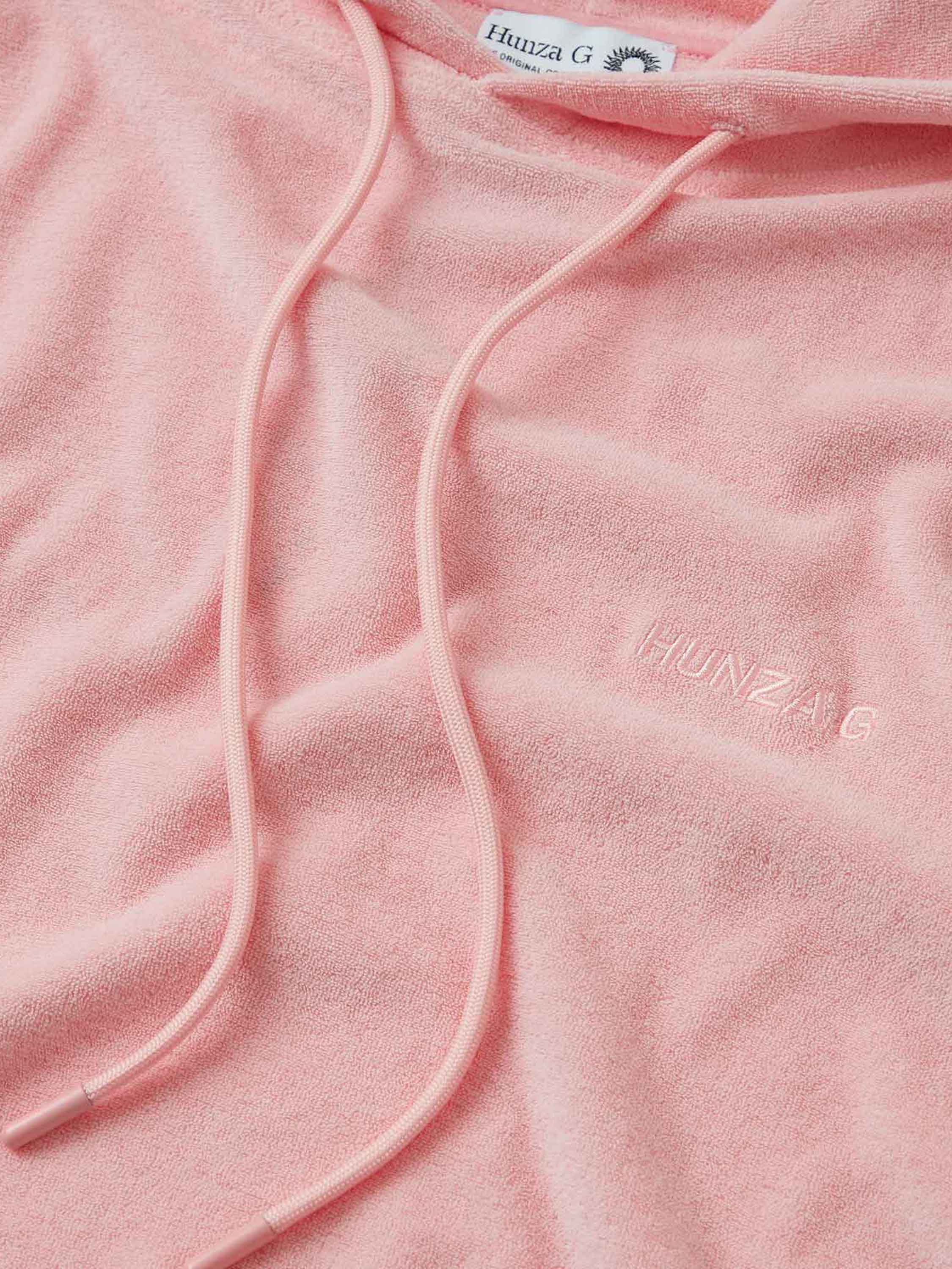Terry Towelling Hoodie - Pink
