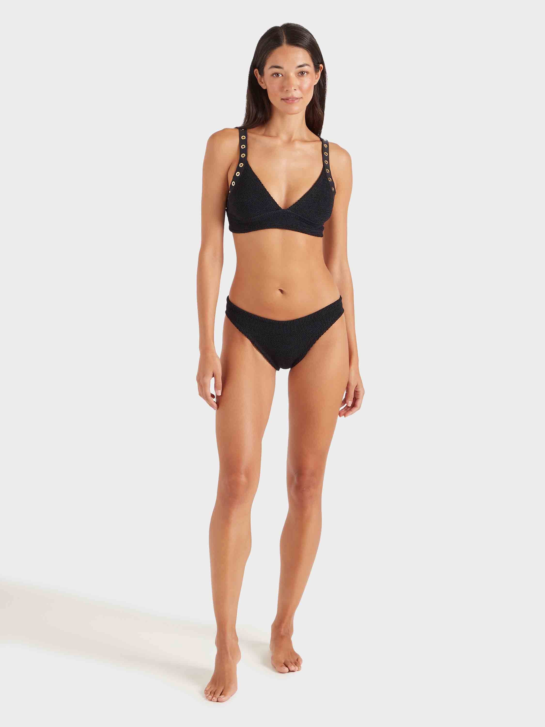 Tessa Eyelet Bikini - Black/Gold