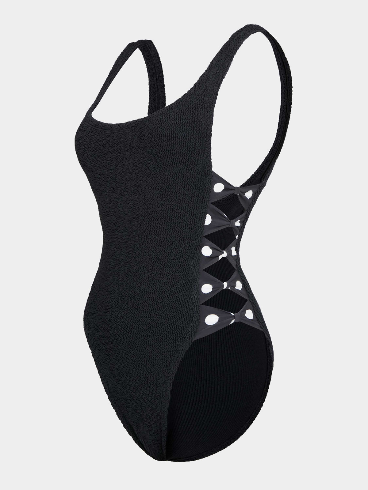 Tiffany Swim - Black/Black polka-dot