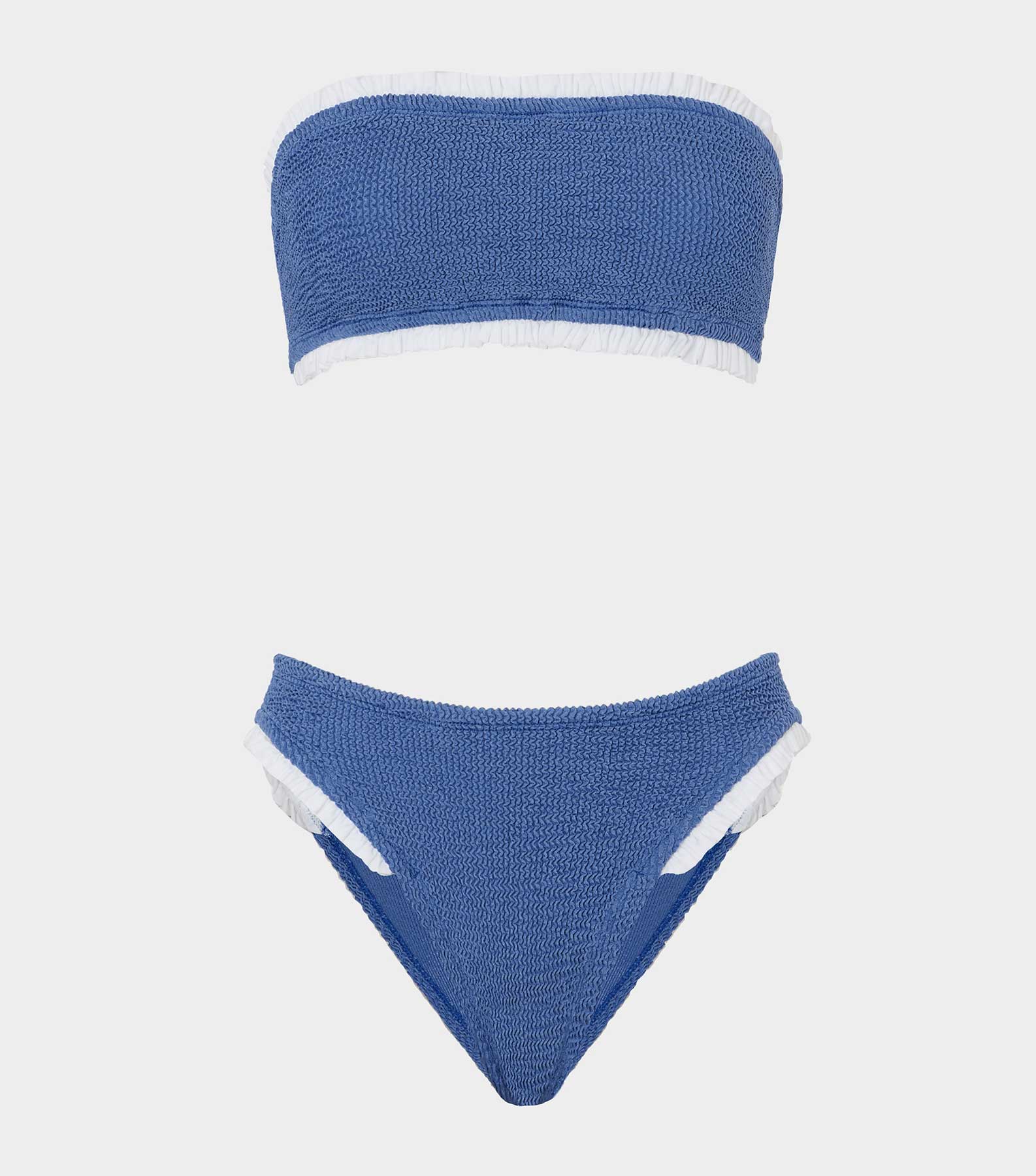 Tracey Frill Bikini - Metallic Denim