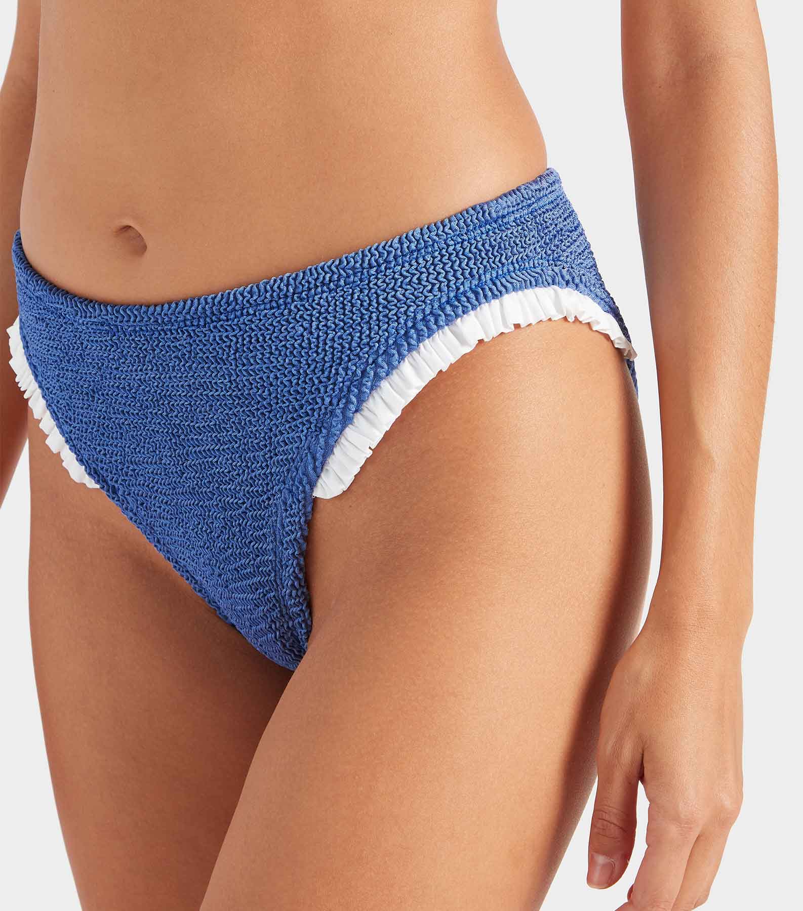 Tracey Frill Bikini - Metallic Denim