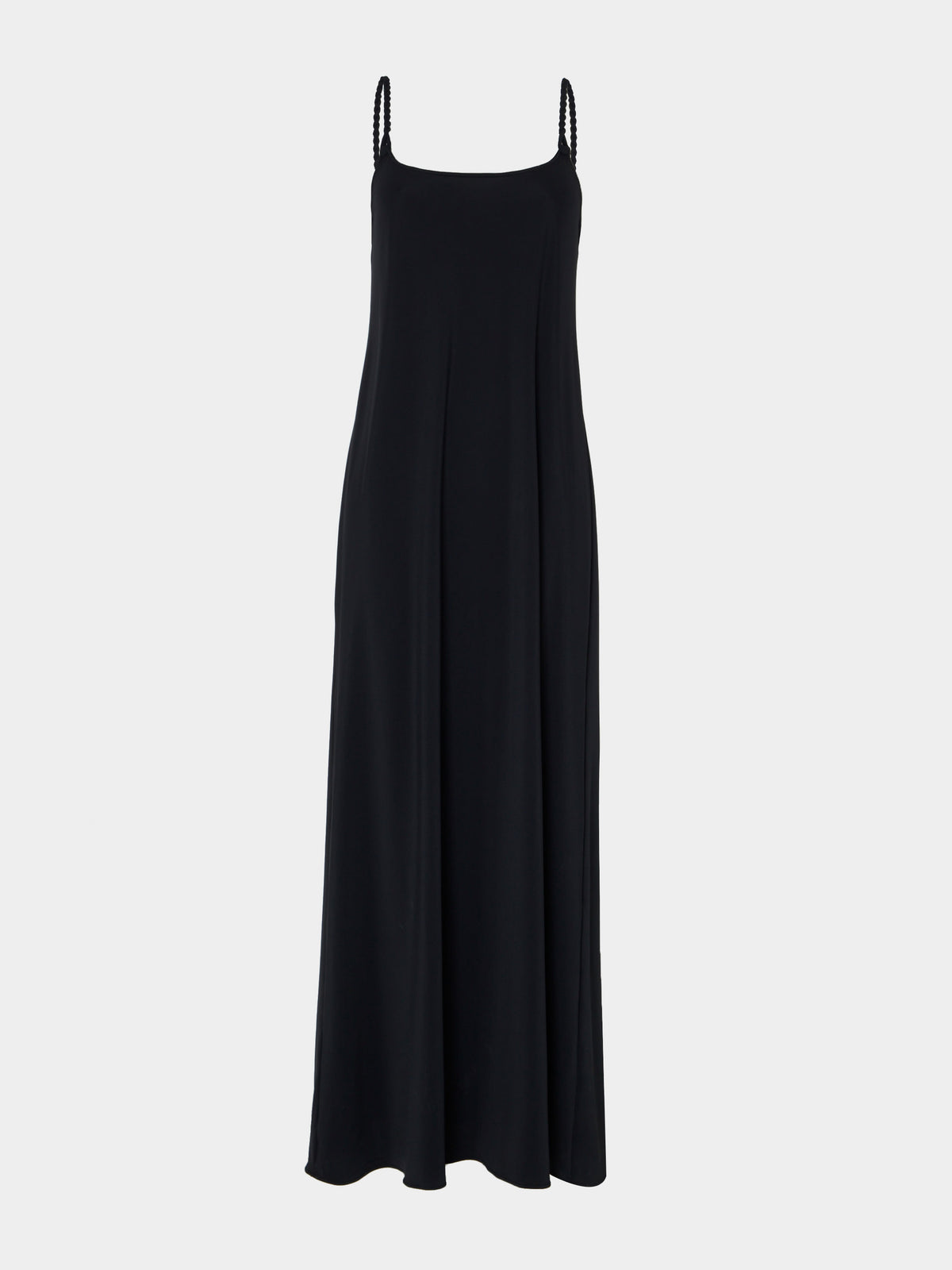 Twisty Strap Long Dress - Black