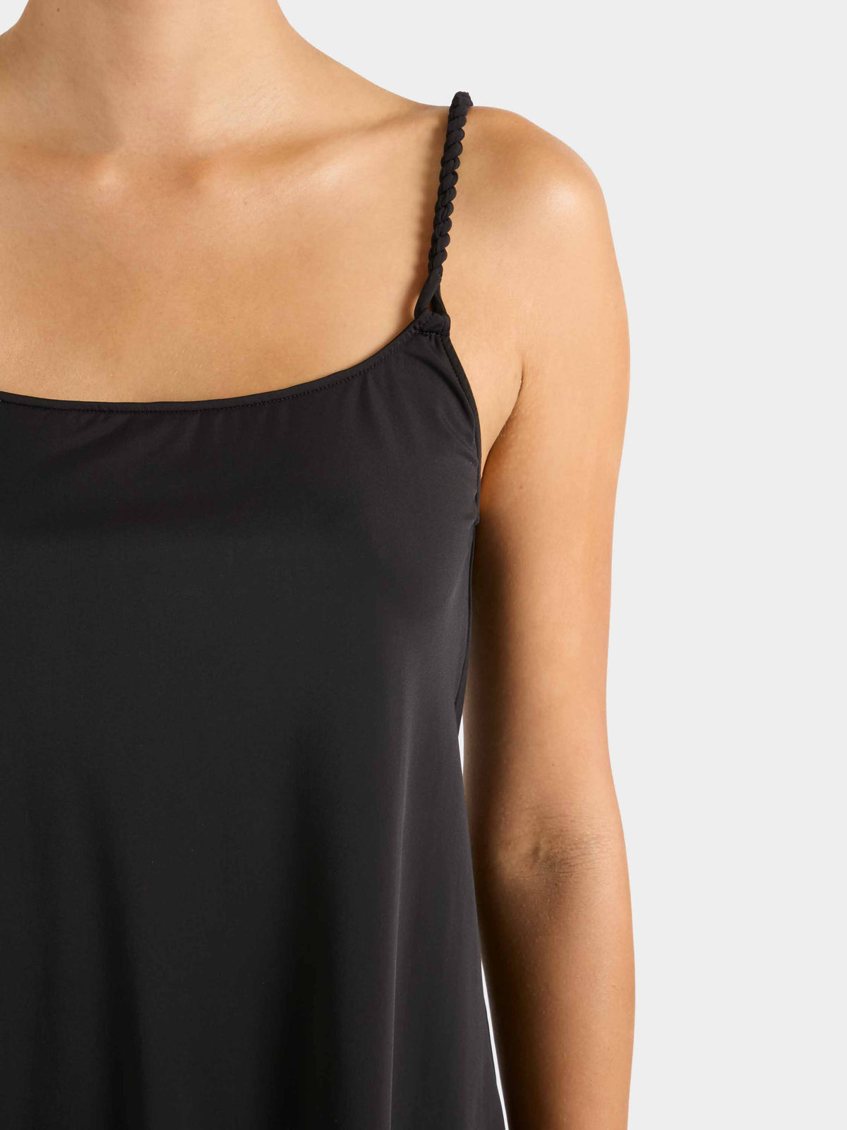 Twisty Strap Mini Dress - Black