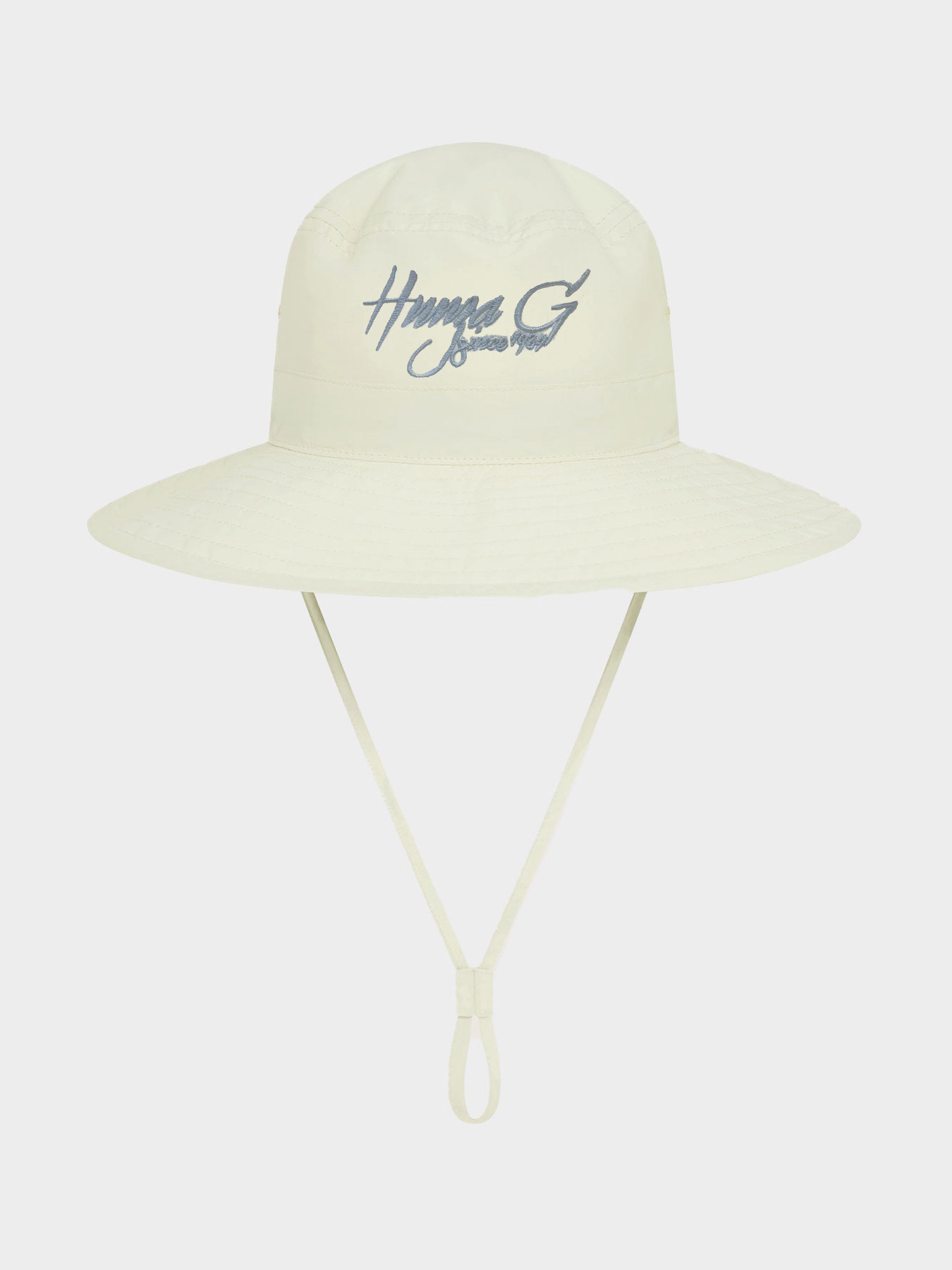Hunza G Logo Hat - Off-White/Cornflower