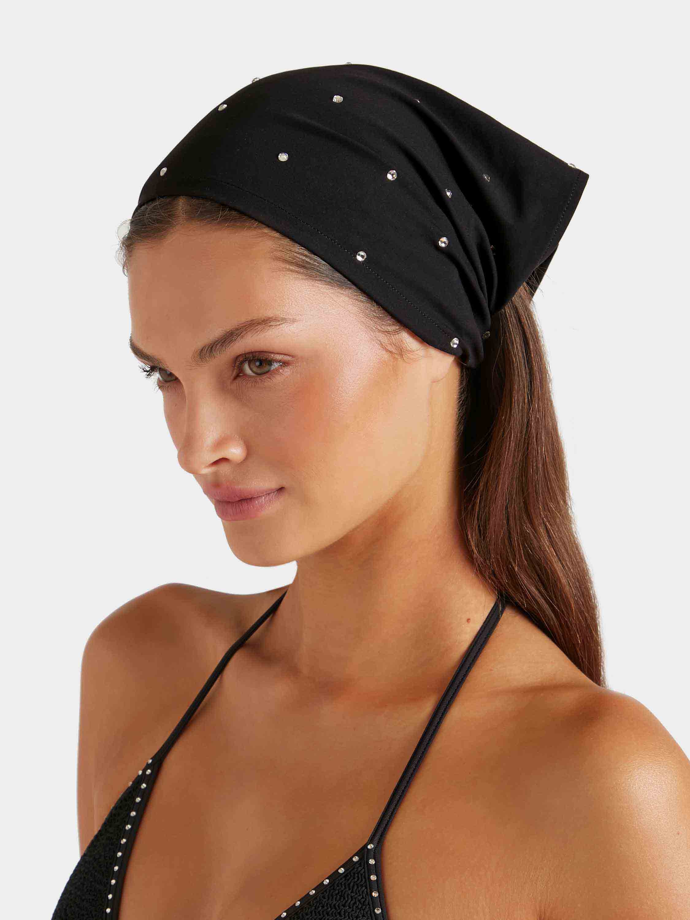 Sofia Swarovski® UV Protective Headscarf - Black