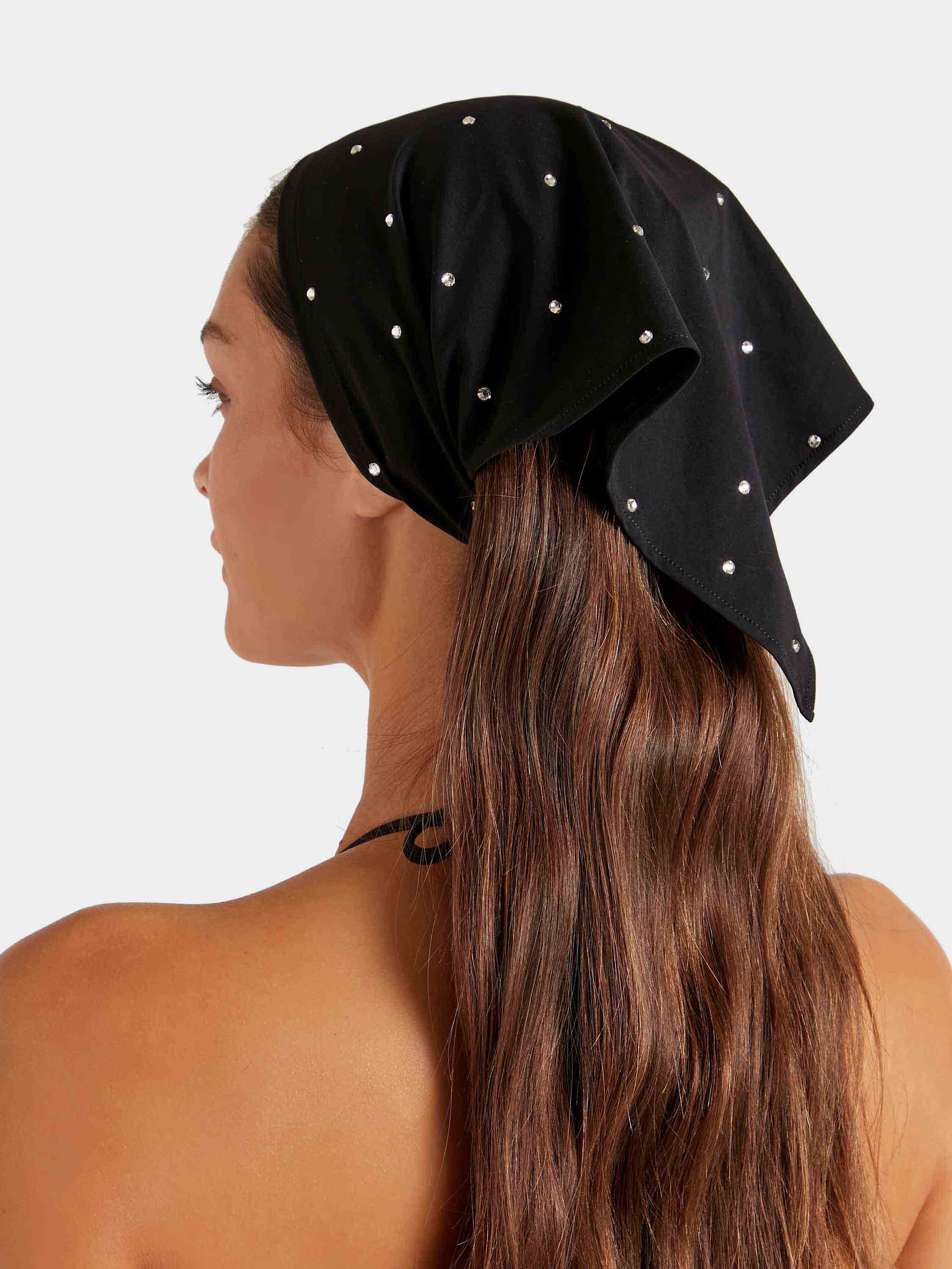 Sofia Swarovski® UV Protective Headscarf - Black