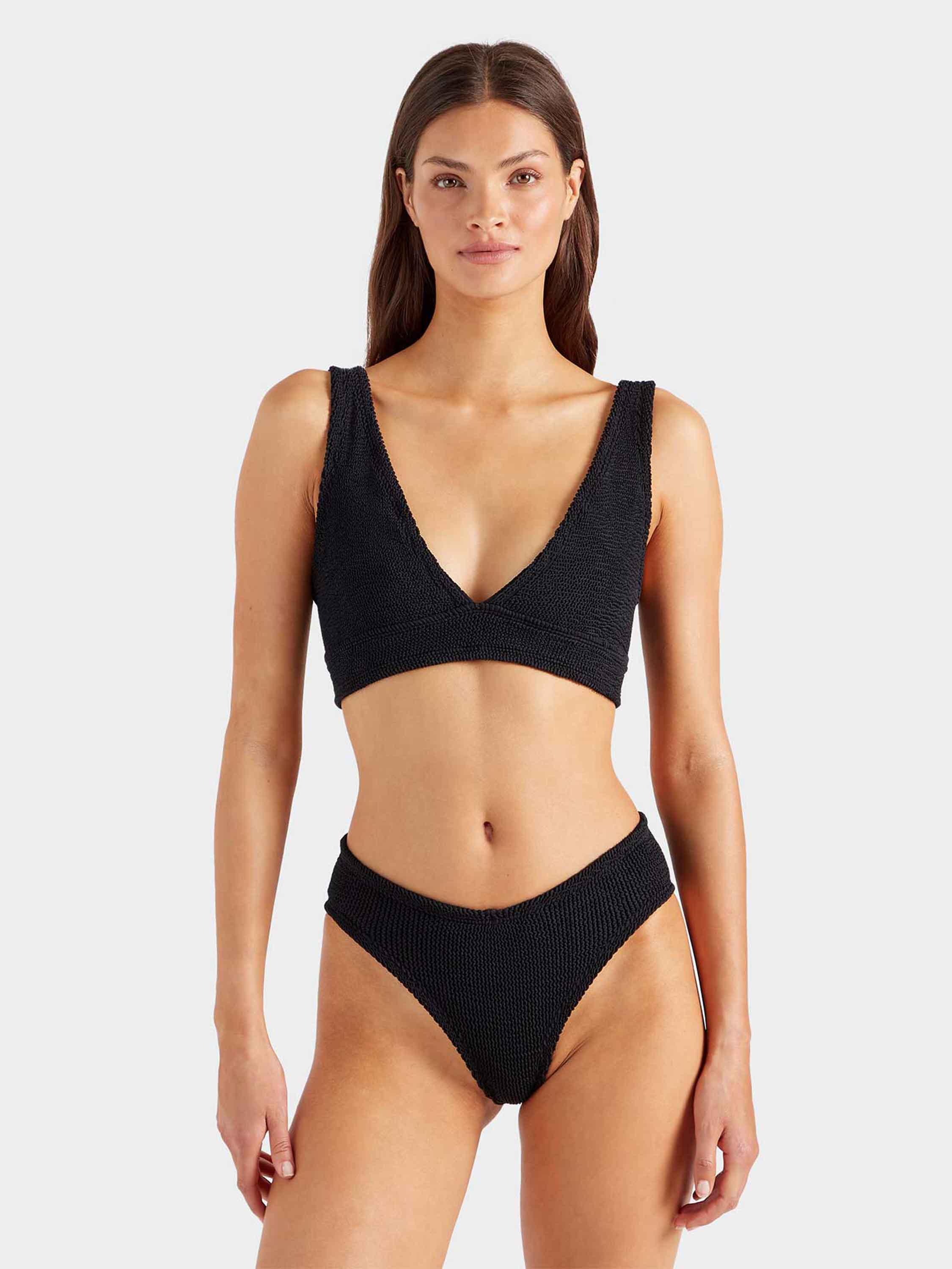 V Waist Bikini Bottom - Black