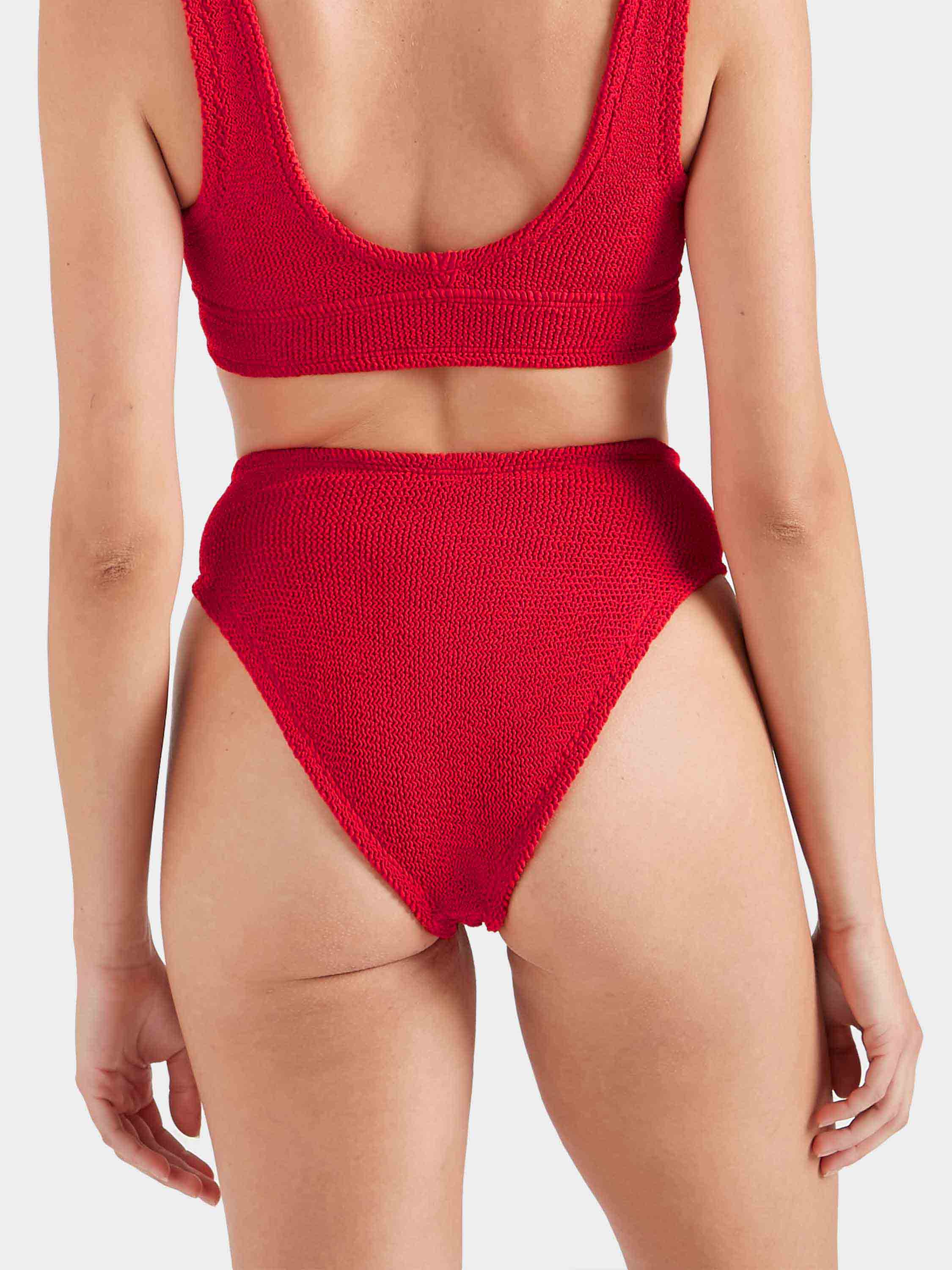 V Waist Bikini Bottom - Red