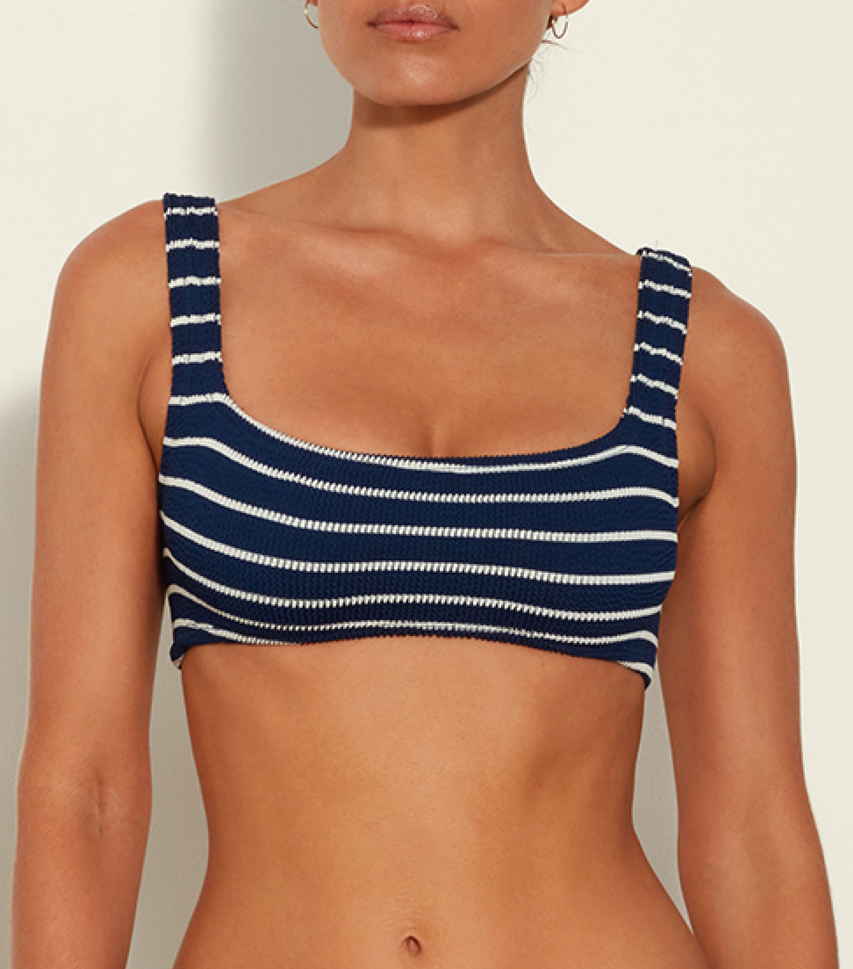 Xandra Bikini Top - Navy/White