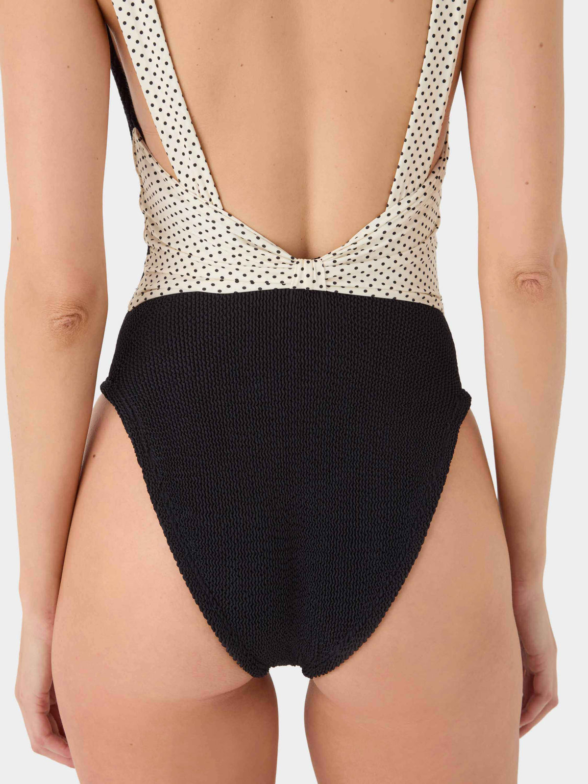 Zoe Swim - Black/Vanilla polka-dot