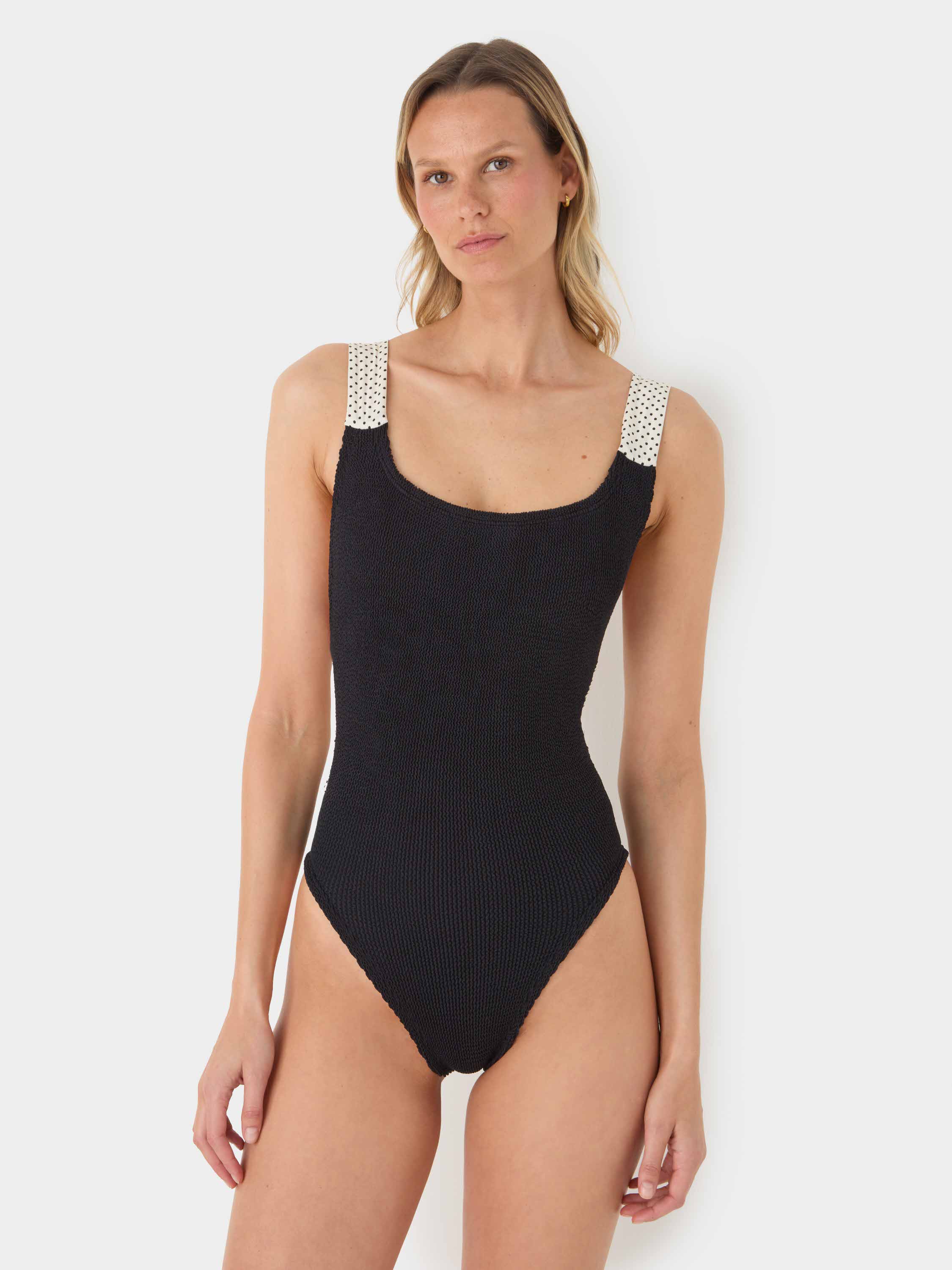 Zoe Swim - Black/Vanilla polka-dot