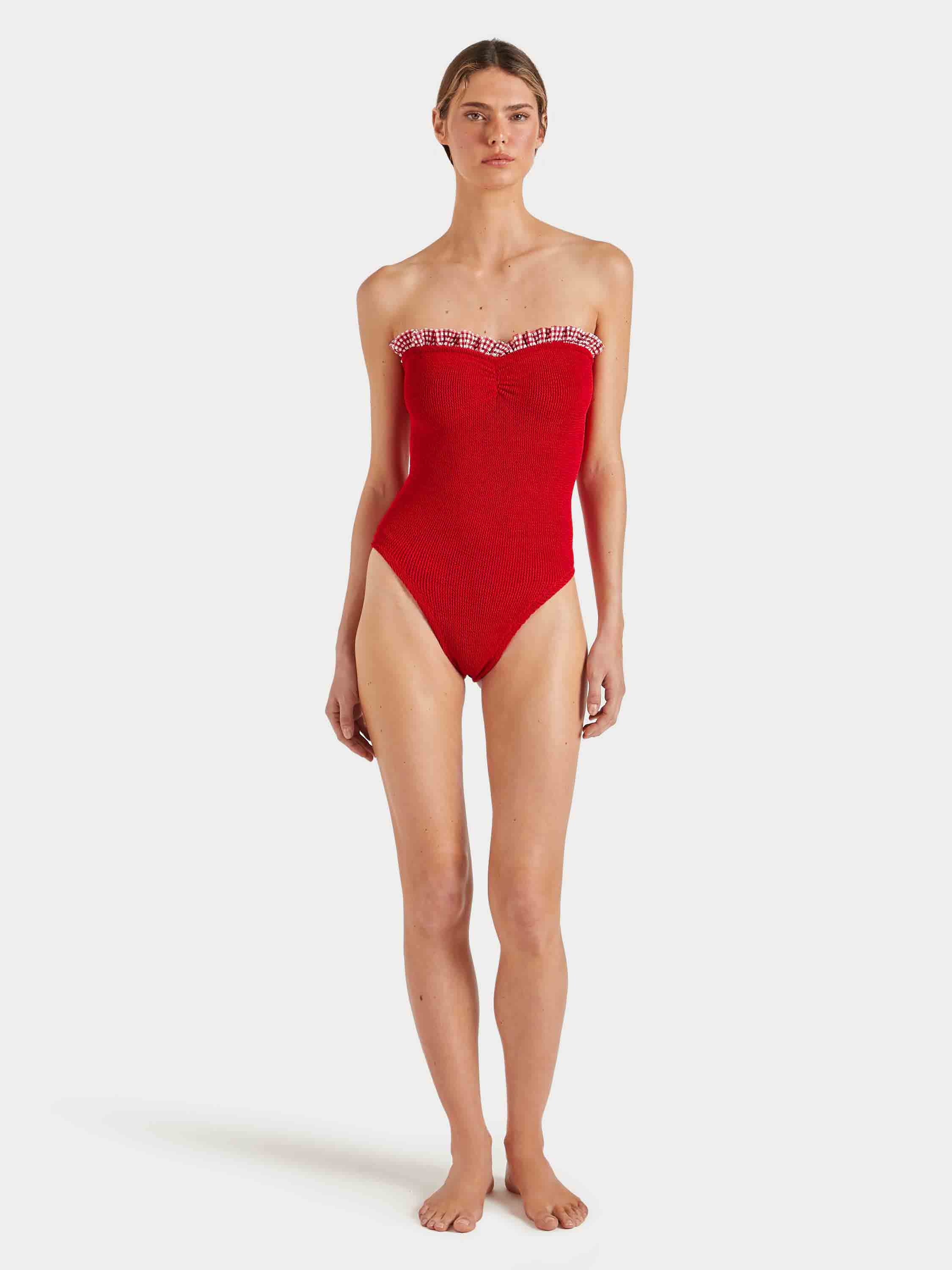 Dolly Swim - Red Gingham