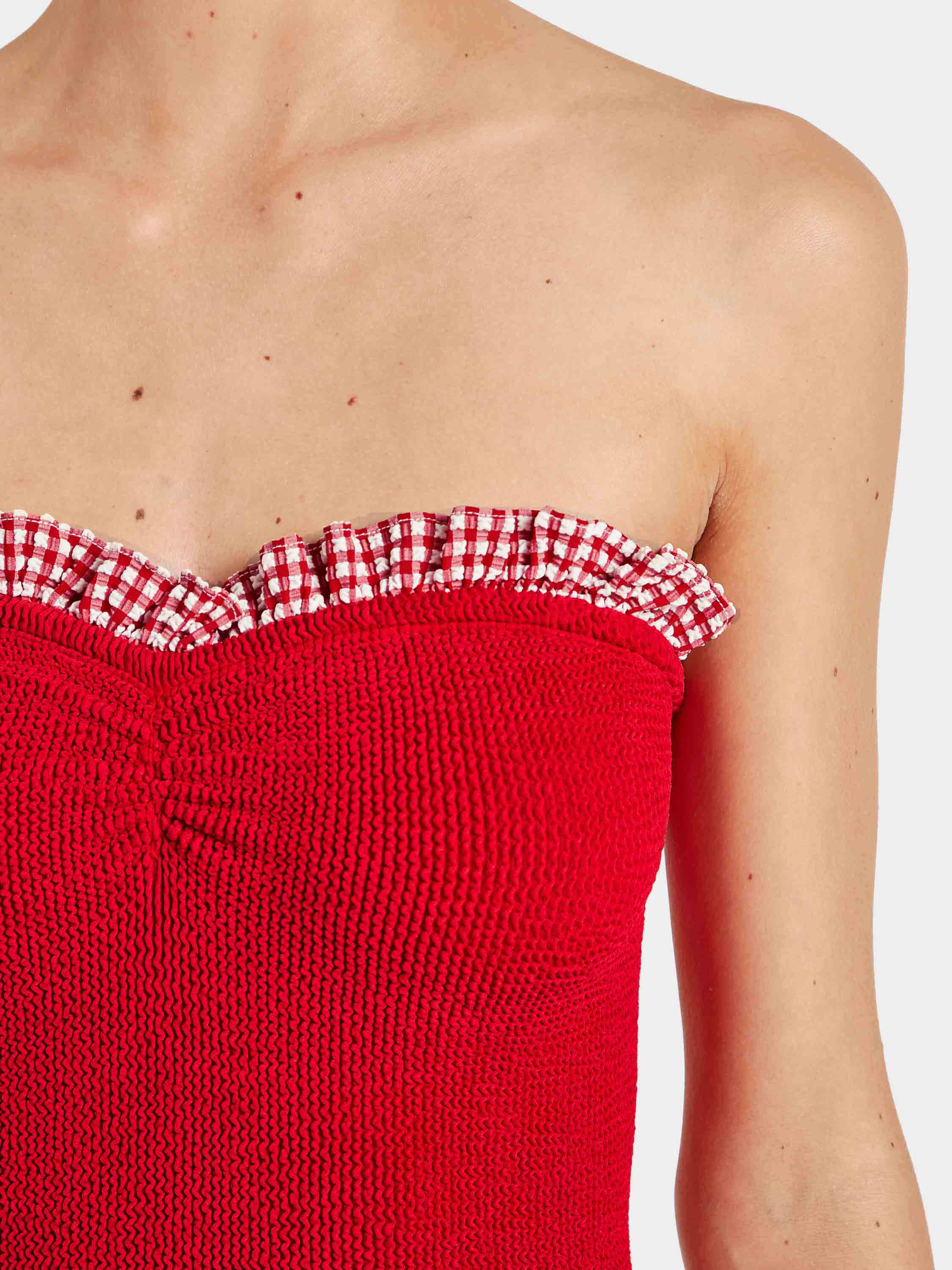 Dolly Swim - Red Gingham