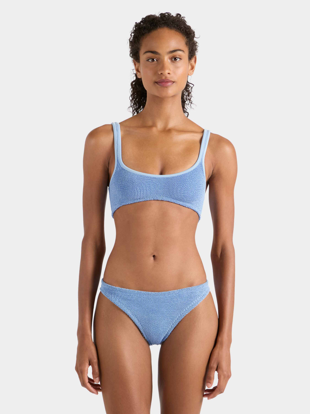 Model wearing Cornflower Sonya Bikini