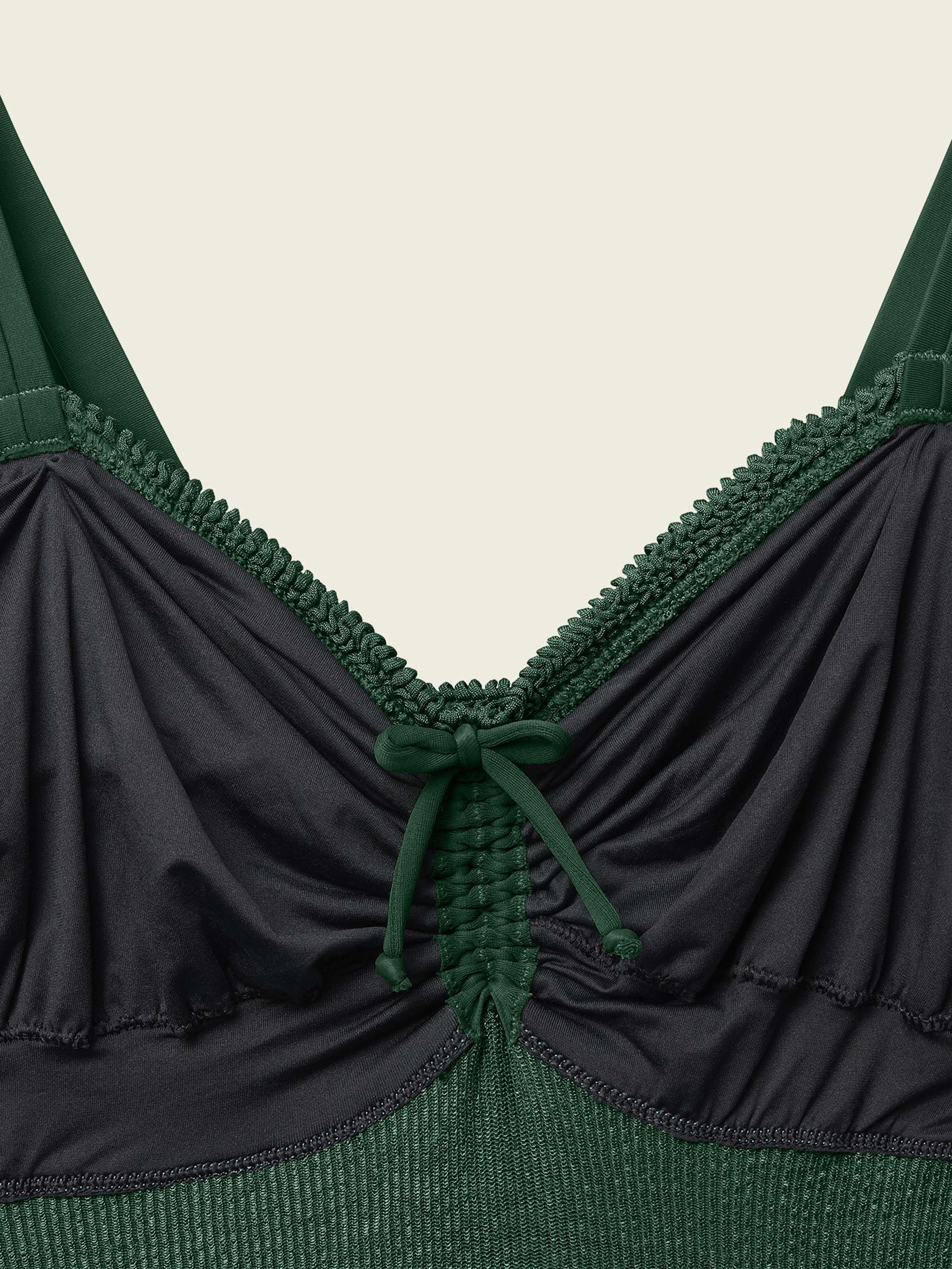 Post Mastectomy Swim - Metallic Forest Green