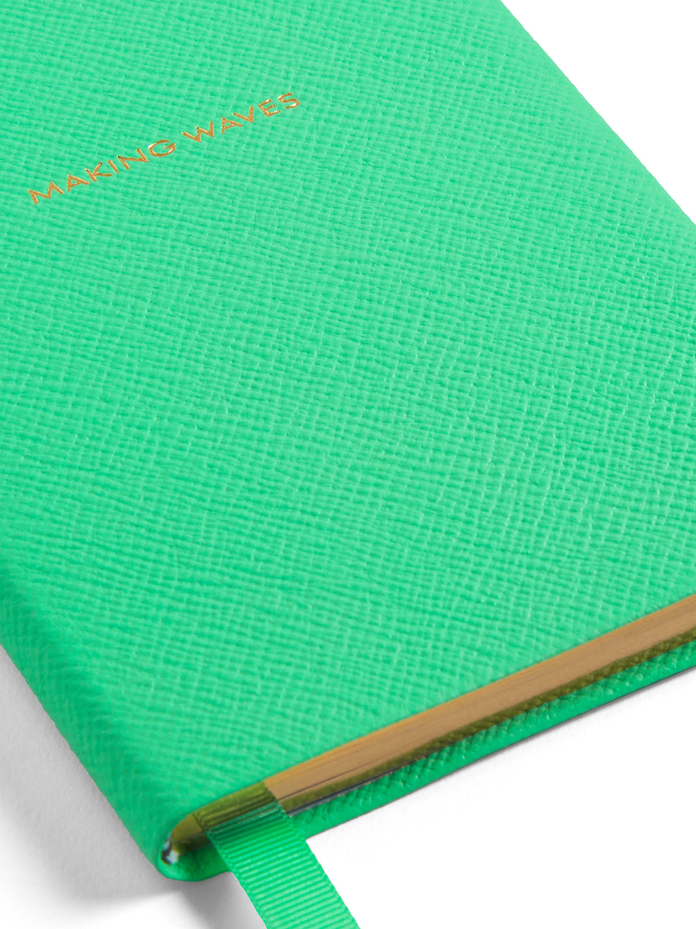 Smythson x Hunza G Chelsea Notebook - Lime