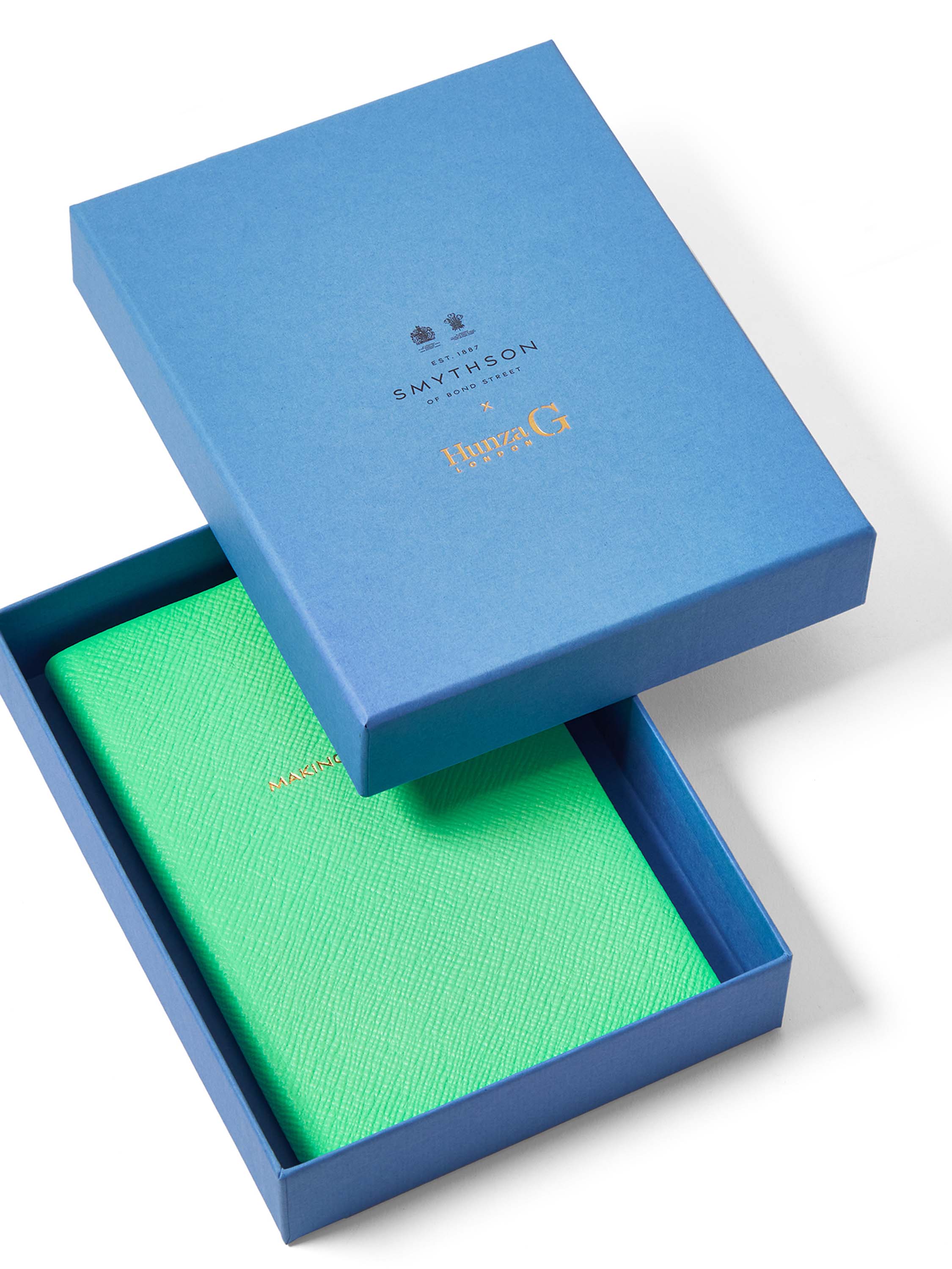 Smythson x Hunza G Chelsea Notebook - Lime