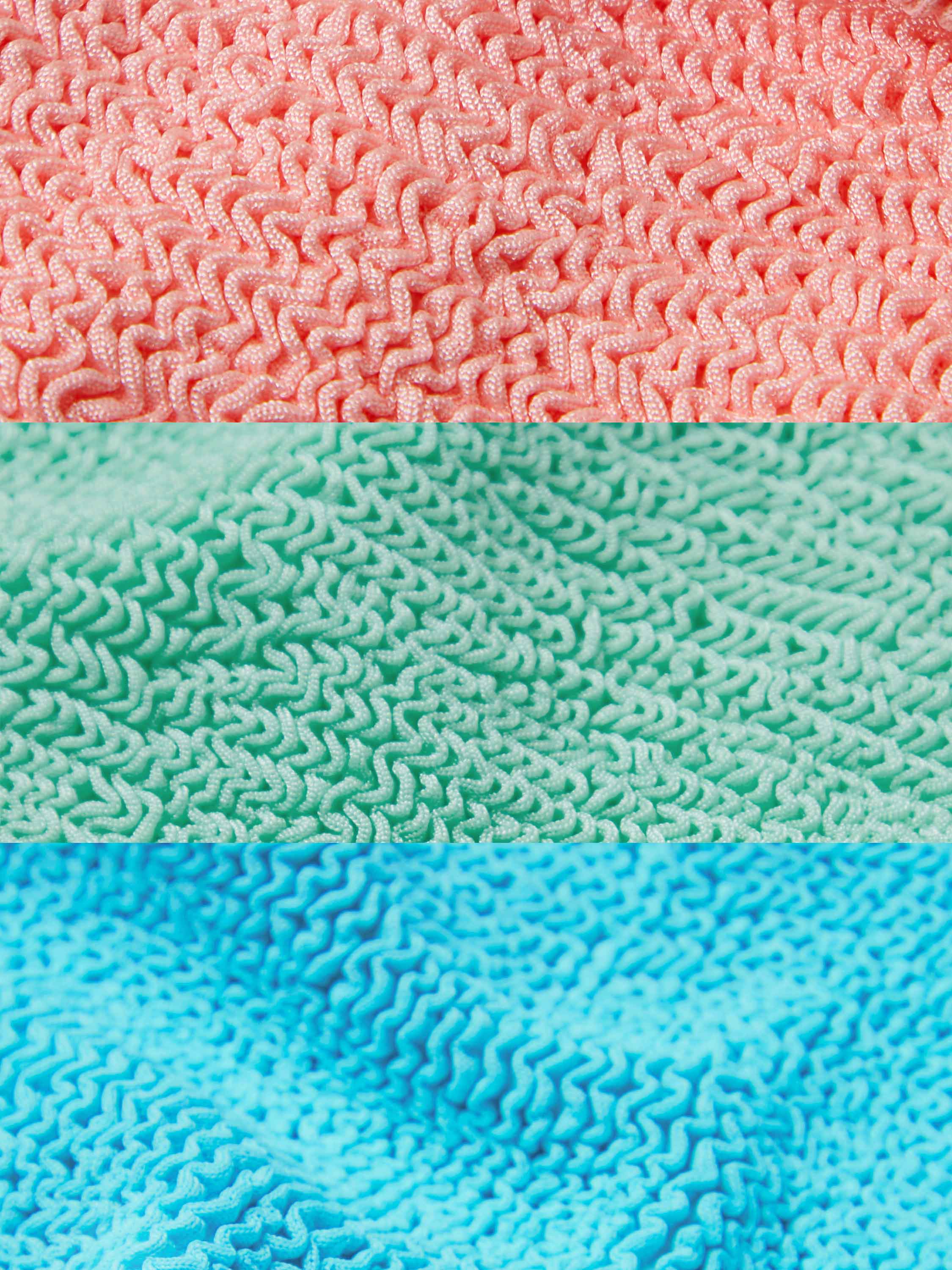3 Pack Kids Scrunchies - Aqua/Peach/Metallic Mint