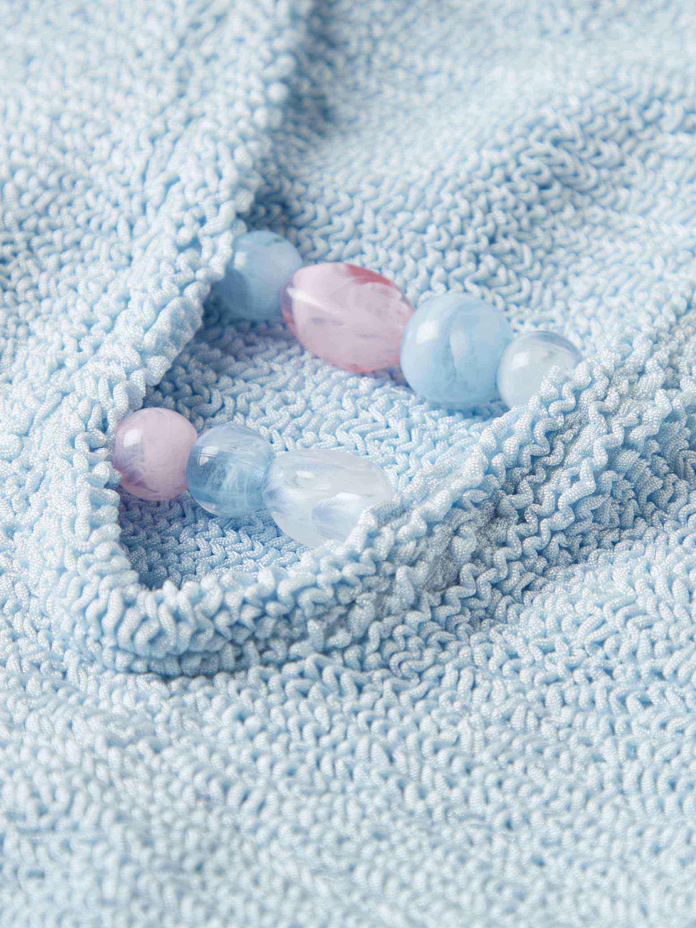 Adriana Beaded Swim - Metallic Ice Blue