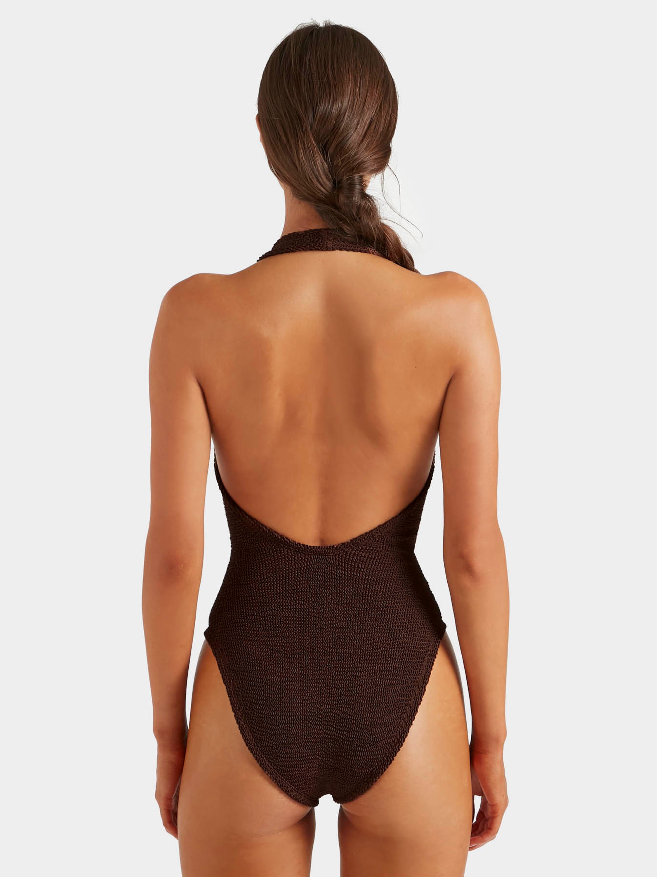 Adriana Beaded Swim - Metallic Chocolate