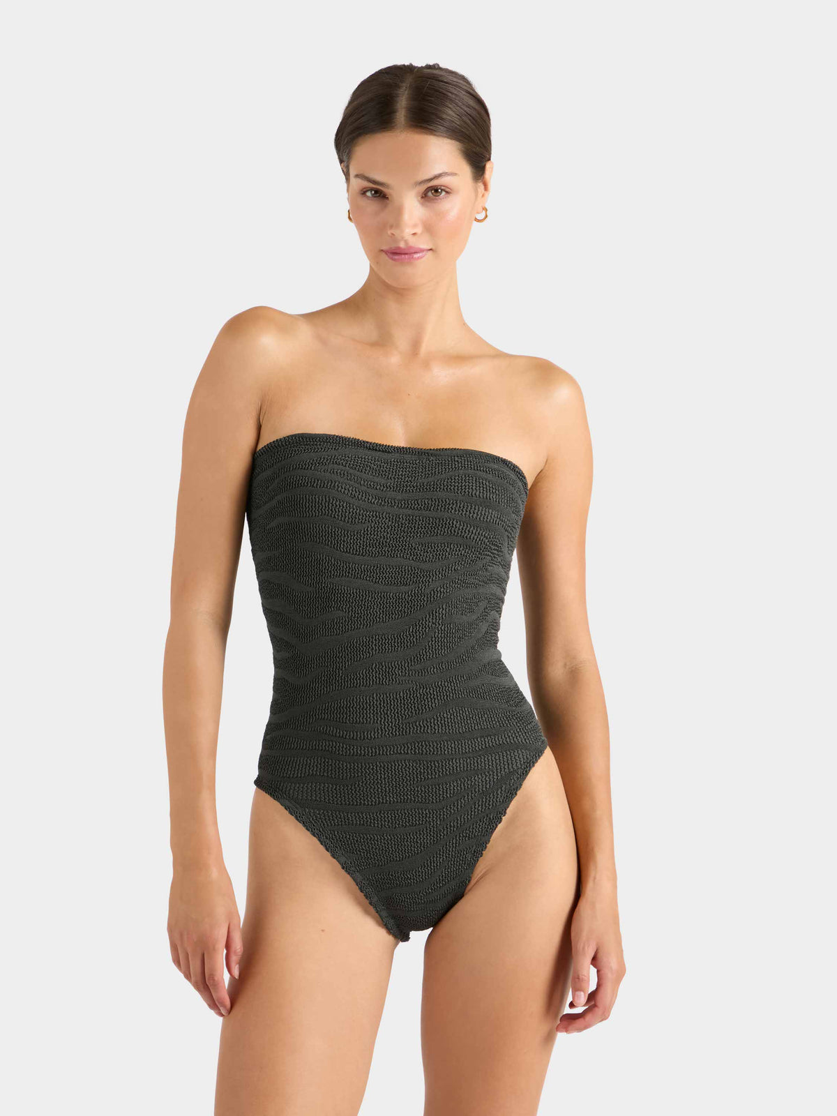 Audrey Swim - Zebra Metallic Graphite