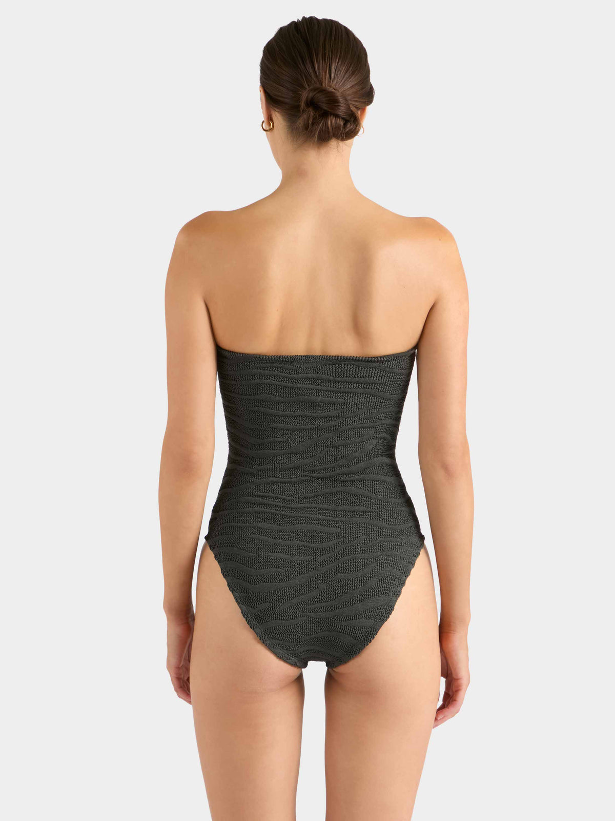 Audrey Swim - Zebra Metallic Graphite
