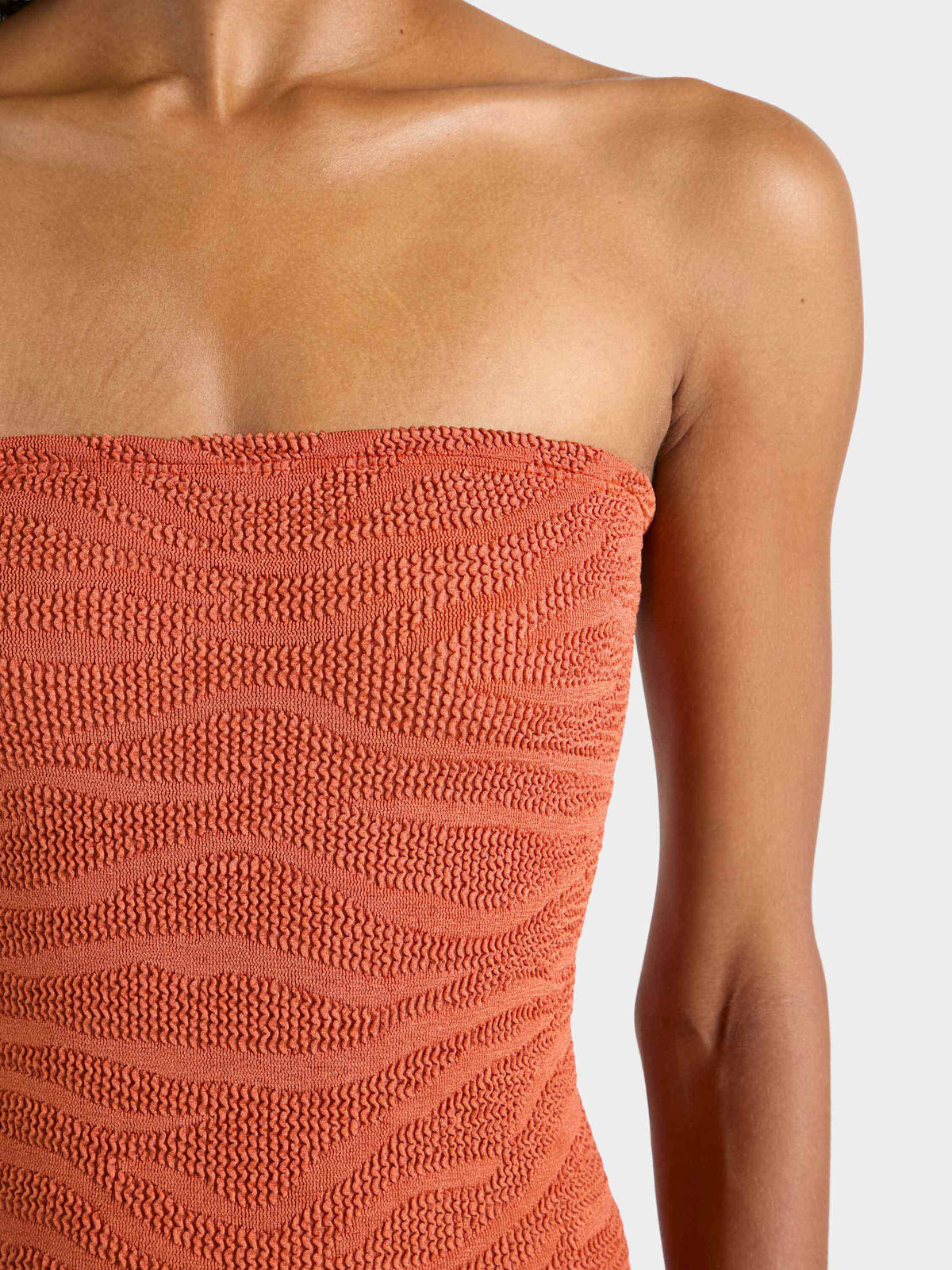 Audrey Swim - Zebra Metallic Terracotta
