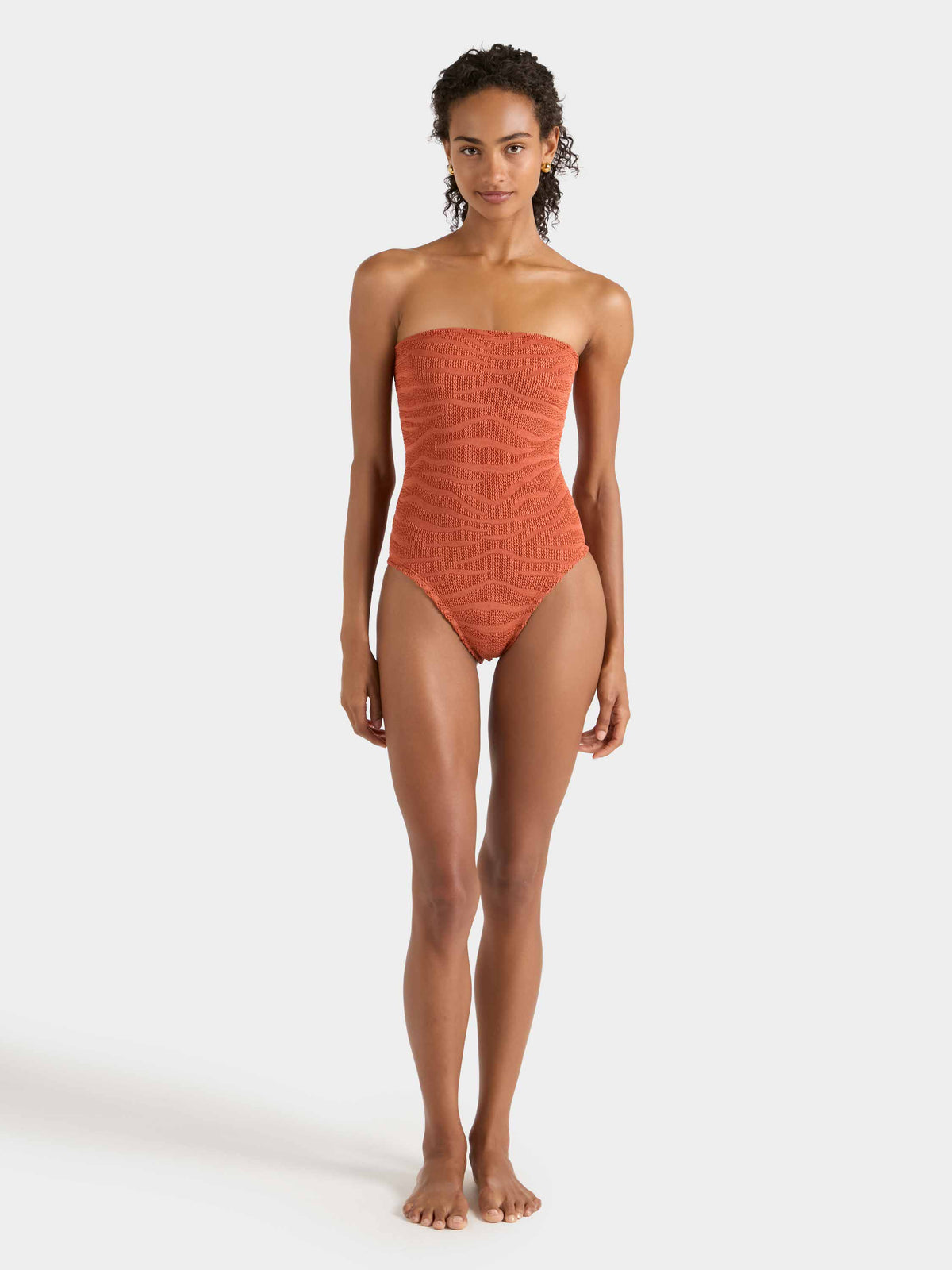 Audrey Swim - Zebra Metallic Terracotta