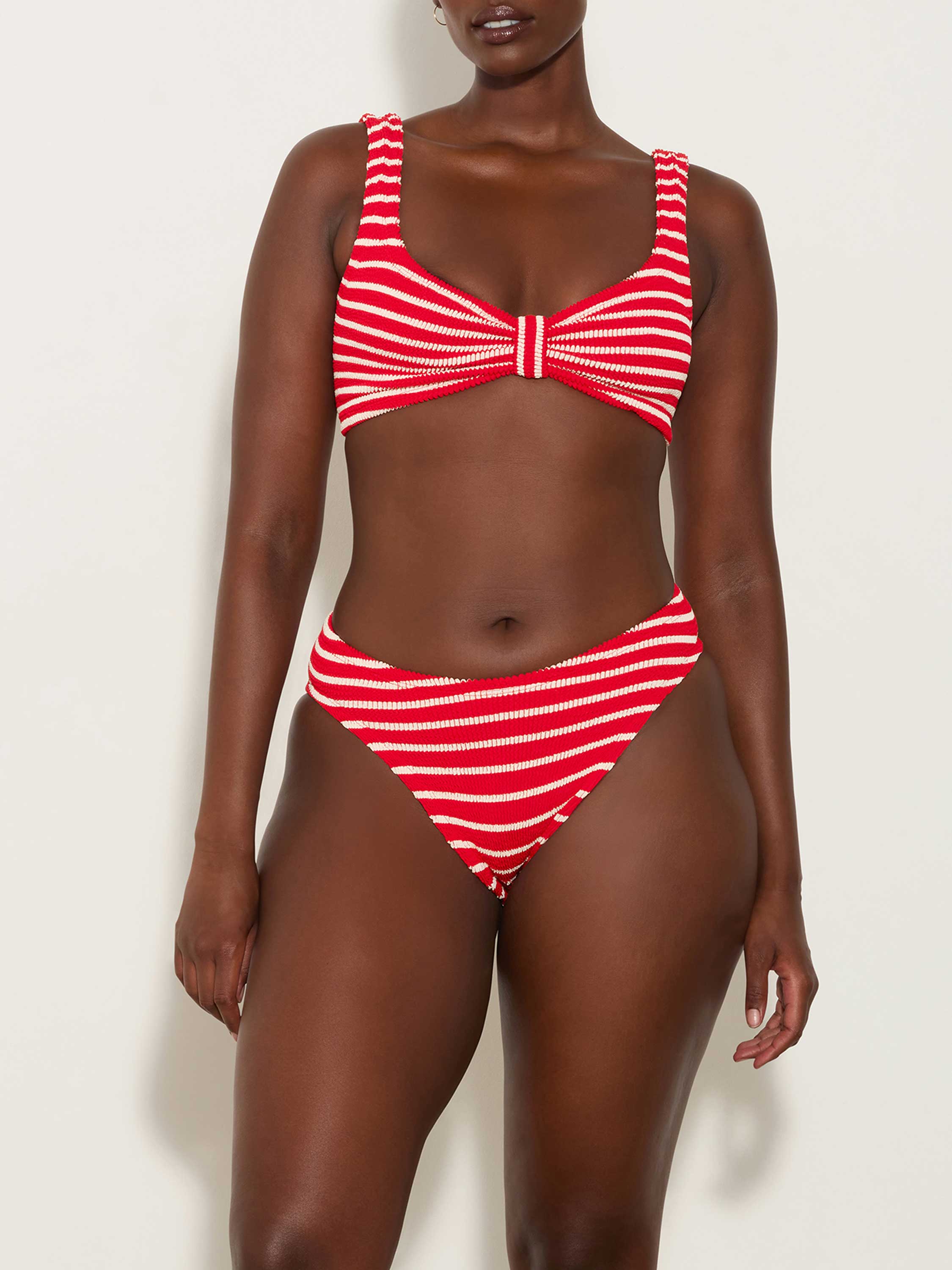 Bonnie Bikini - Red/White Stripe