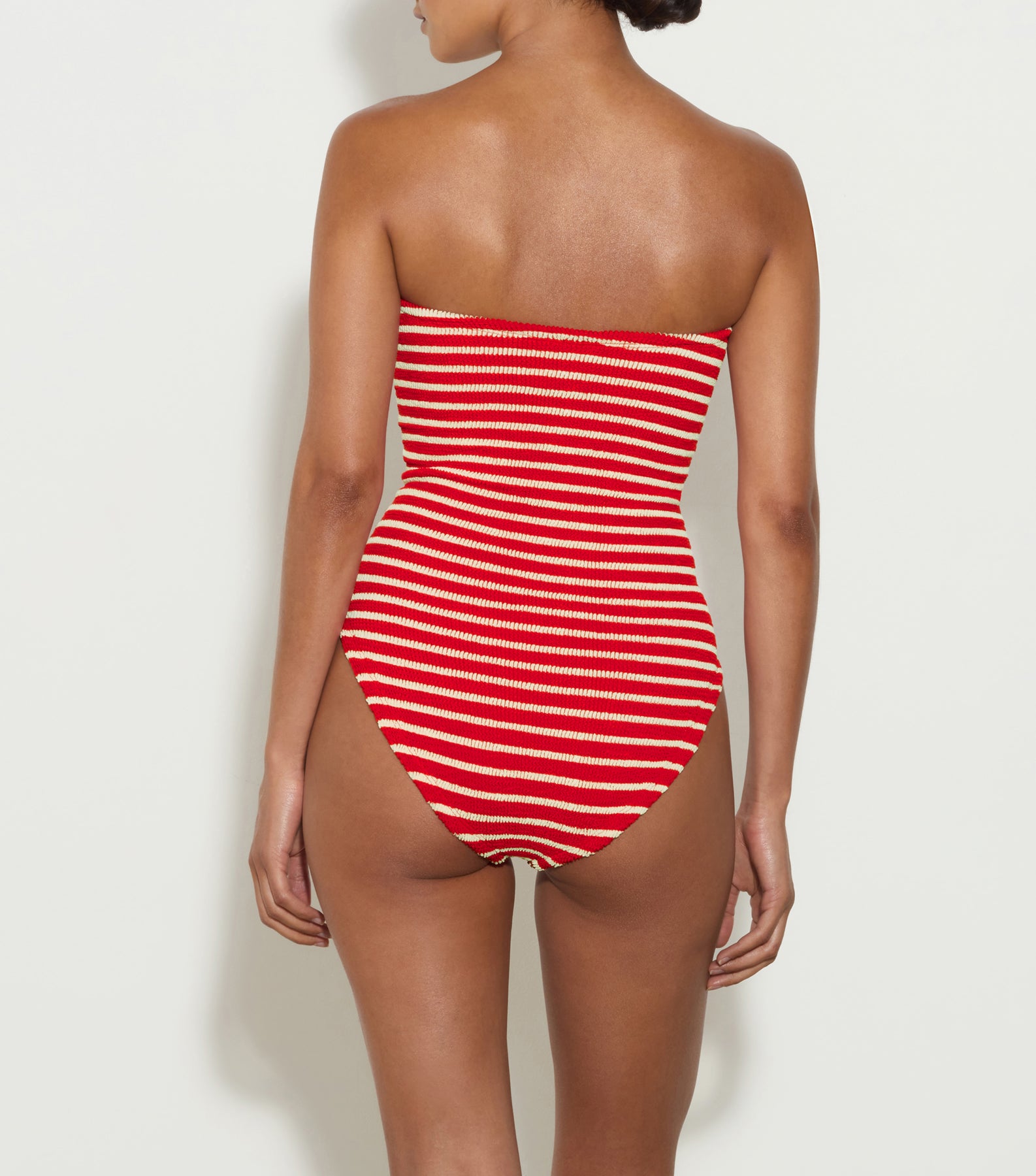 Brooke Stripe Swim - Red/White
