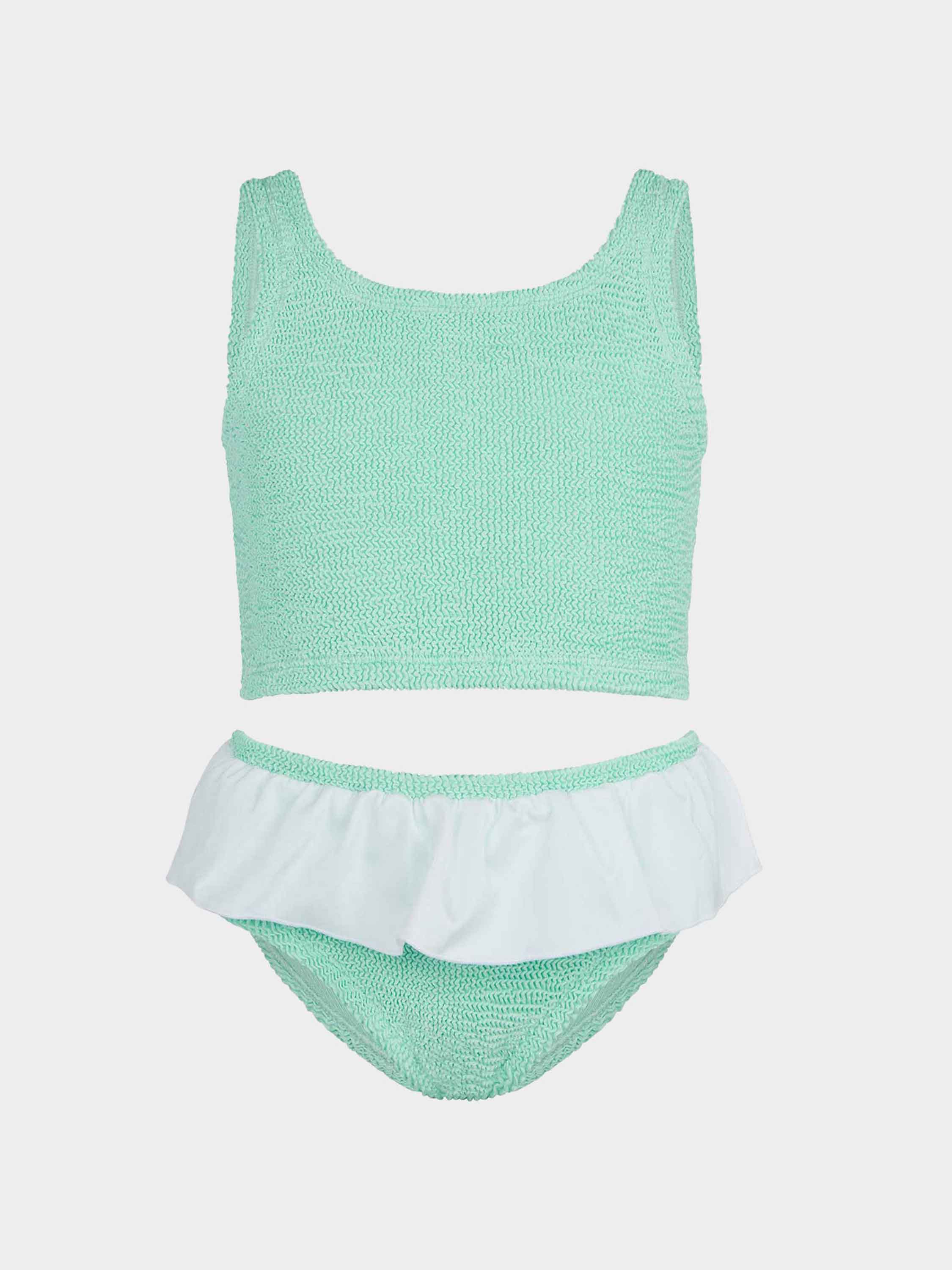 Kids Olive Bikini (Ages 3 to 6) - Metallic Mint