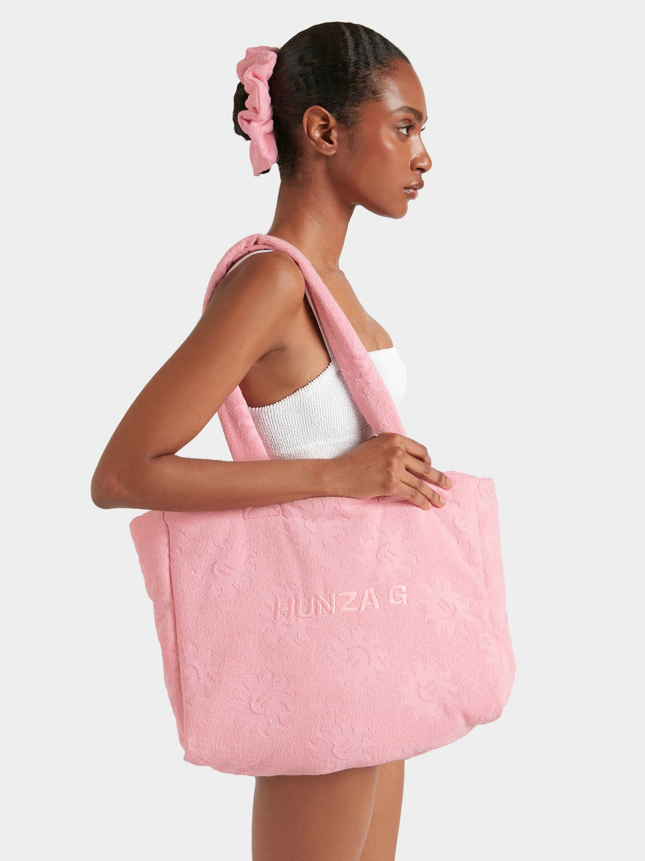Sunny Towelling Beach Bag - Pink