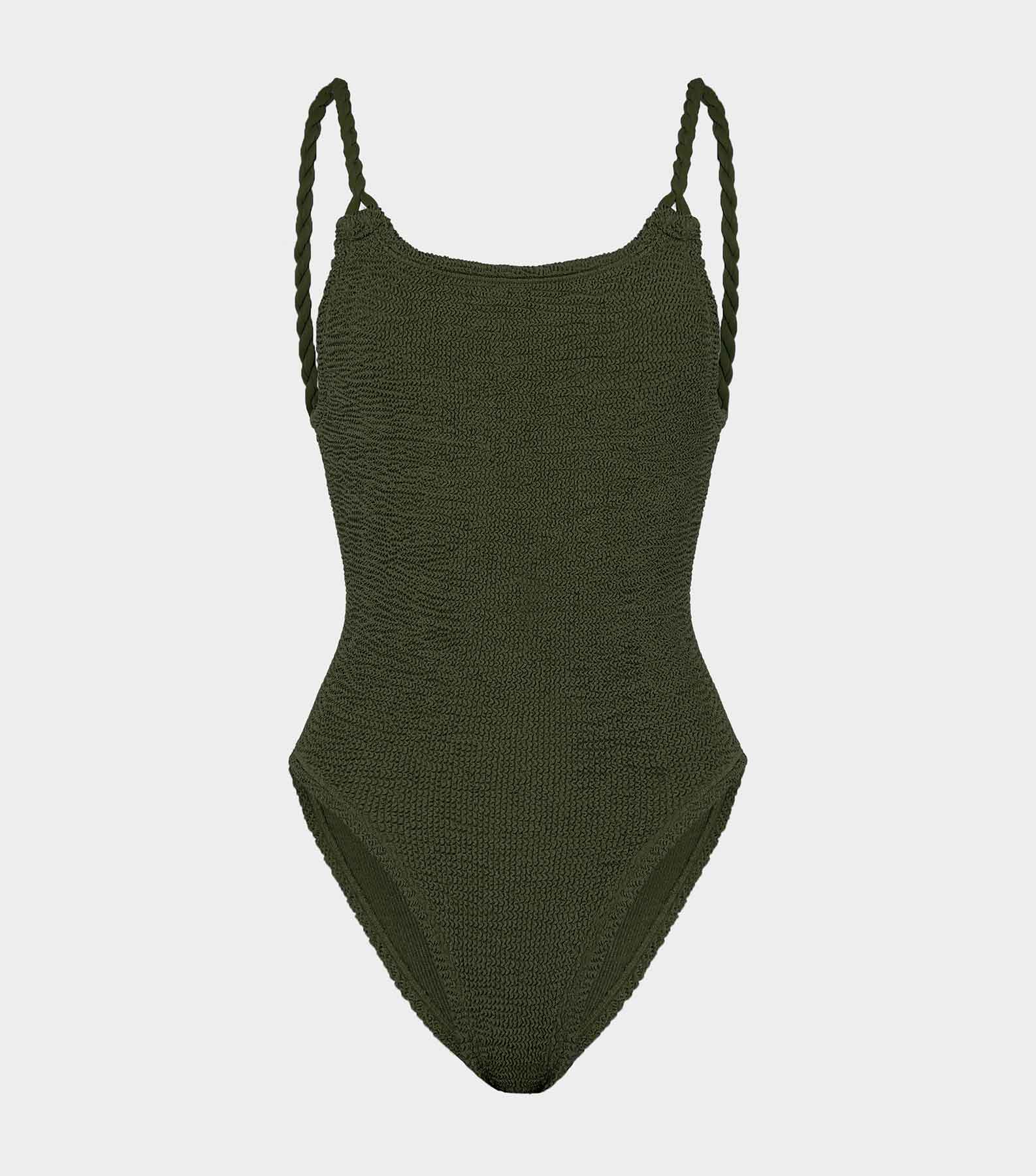 Camille Swim - Metallic Khaki by Hunza G