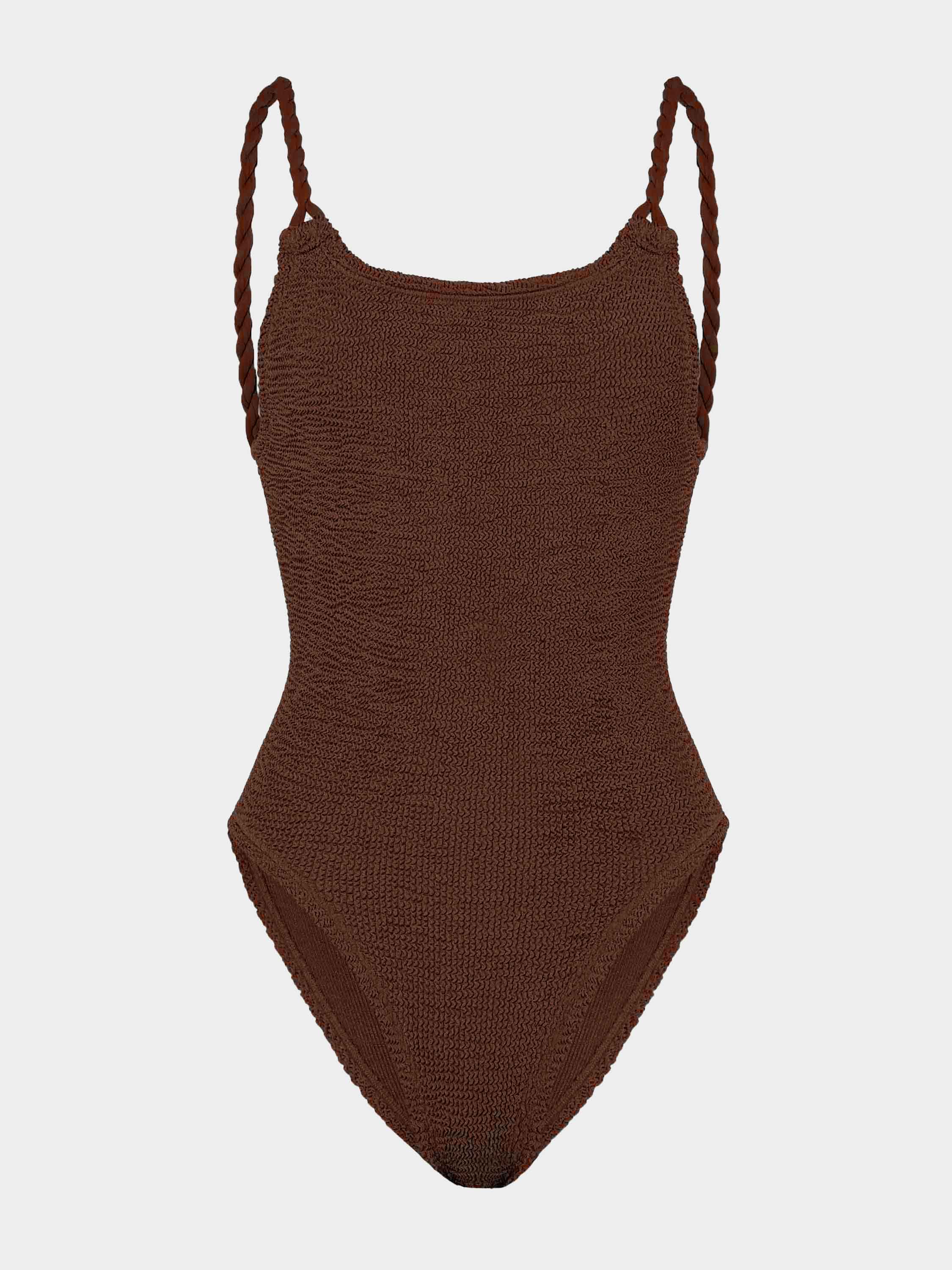 Camille Swim - Metallic Chocolate