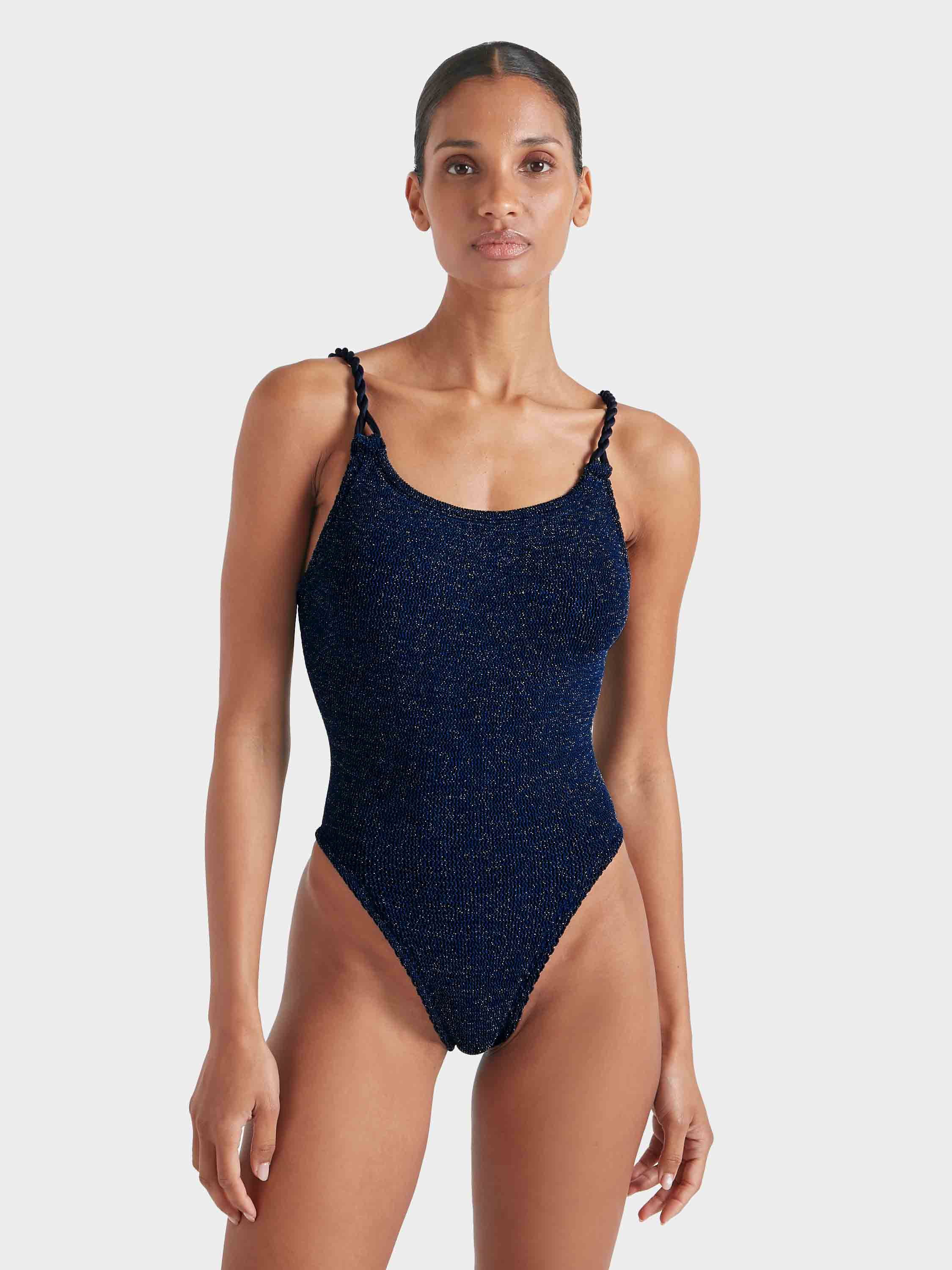 Camille Swim - Navy/Silver