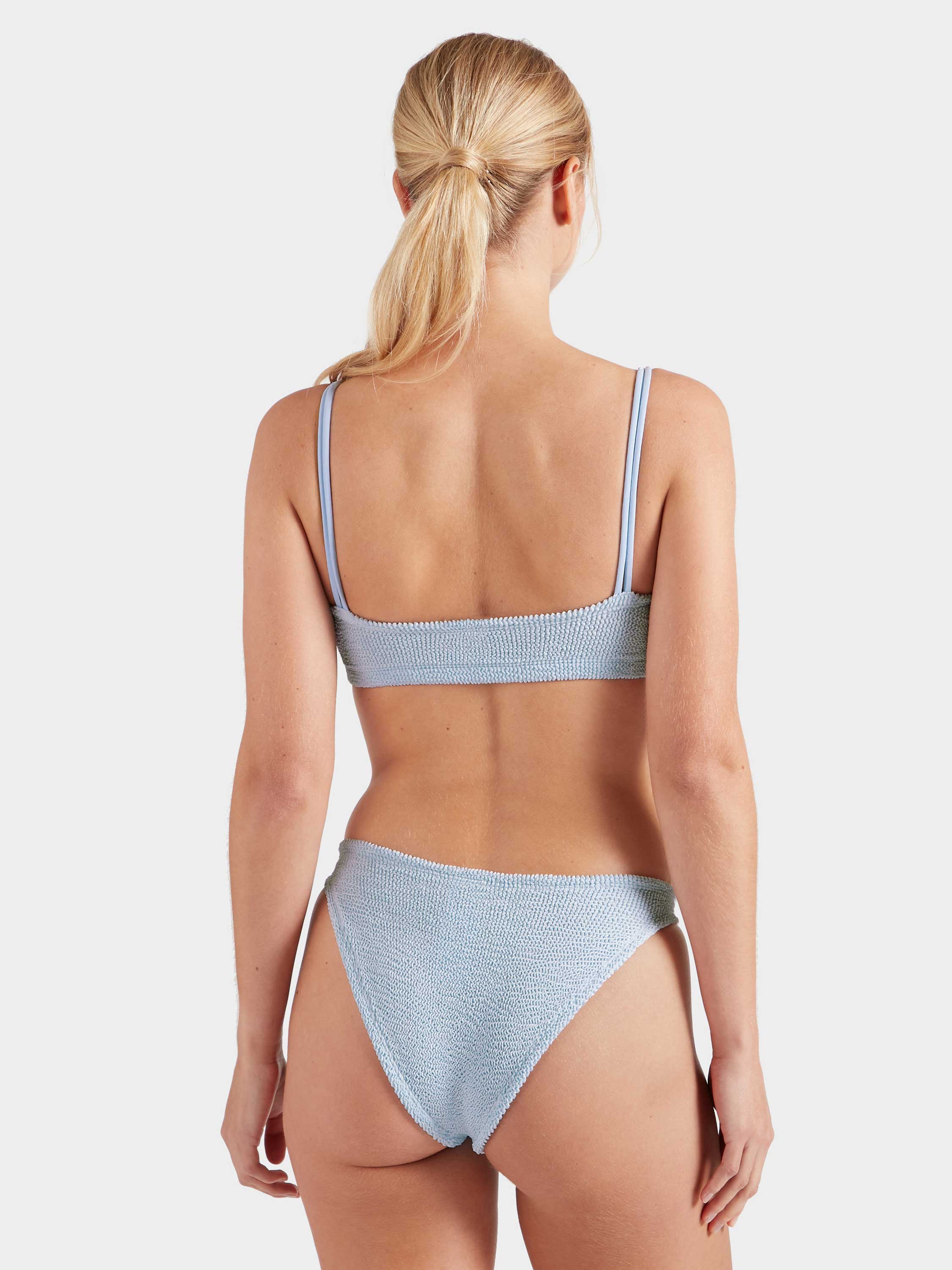 Cassie Beaded Bikini - Metallic Ice Blue