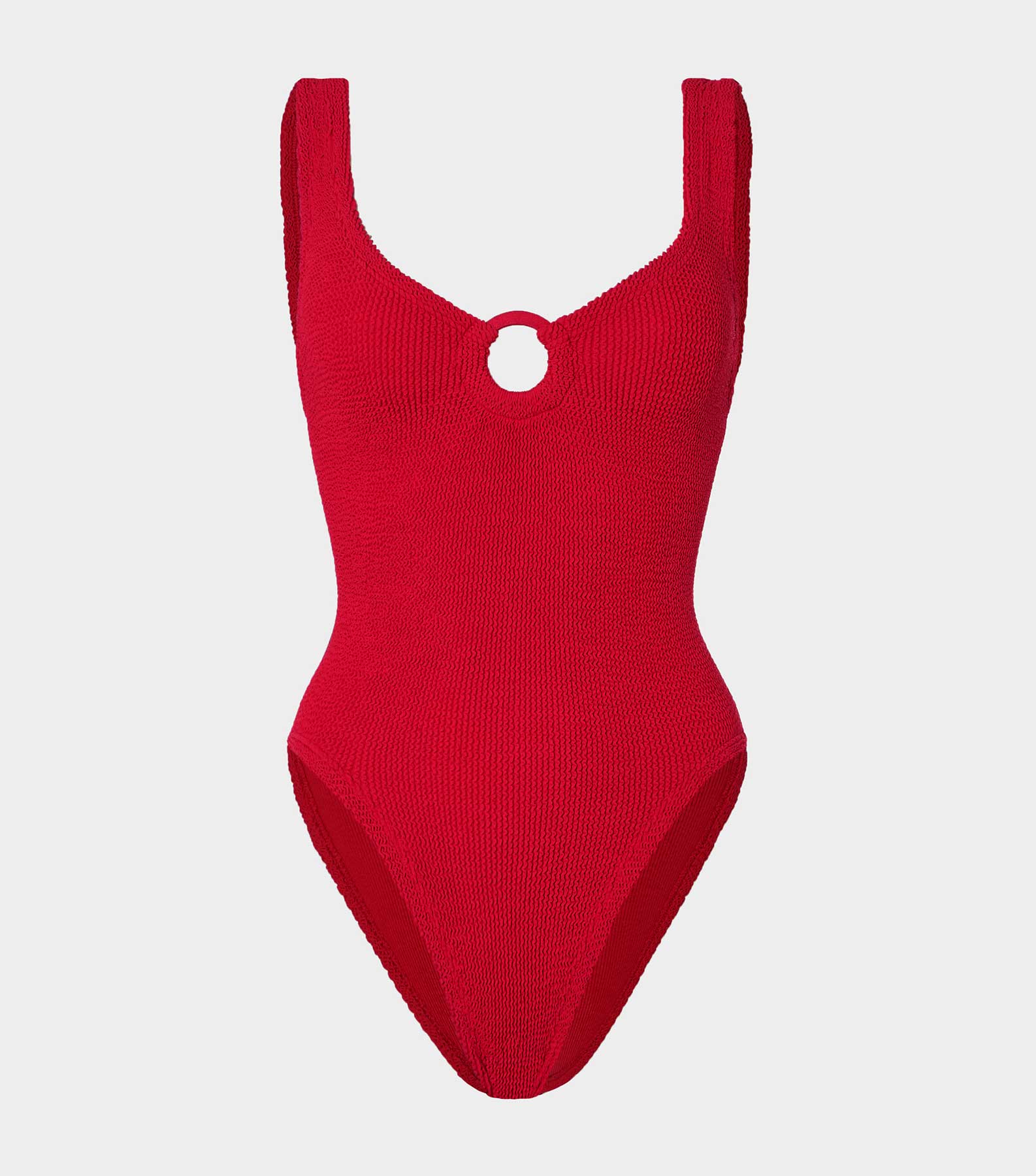 Celine Swim With Tonal Hoops - Red
