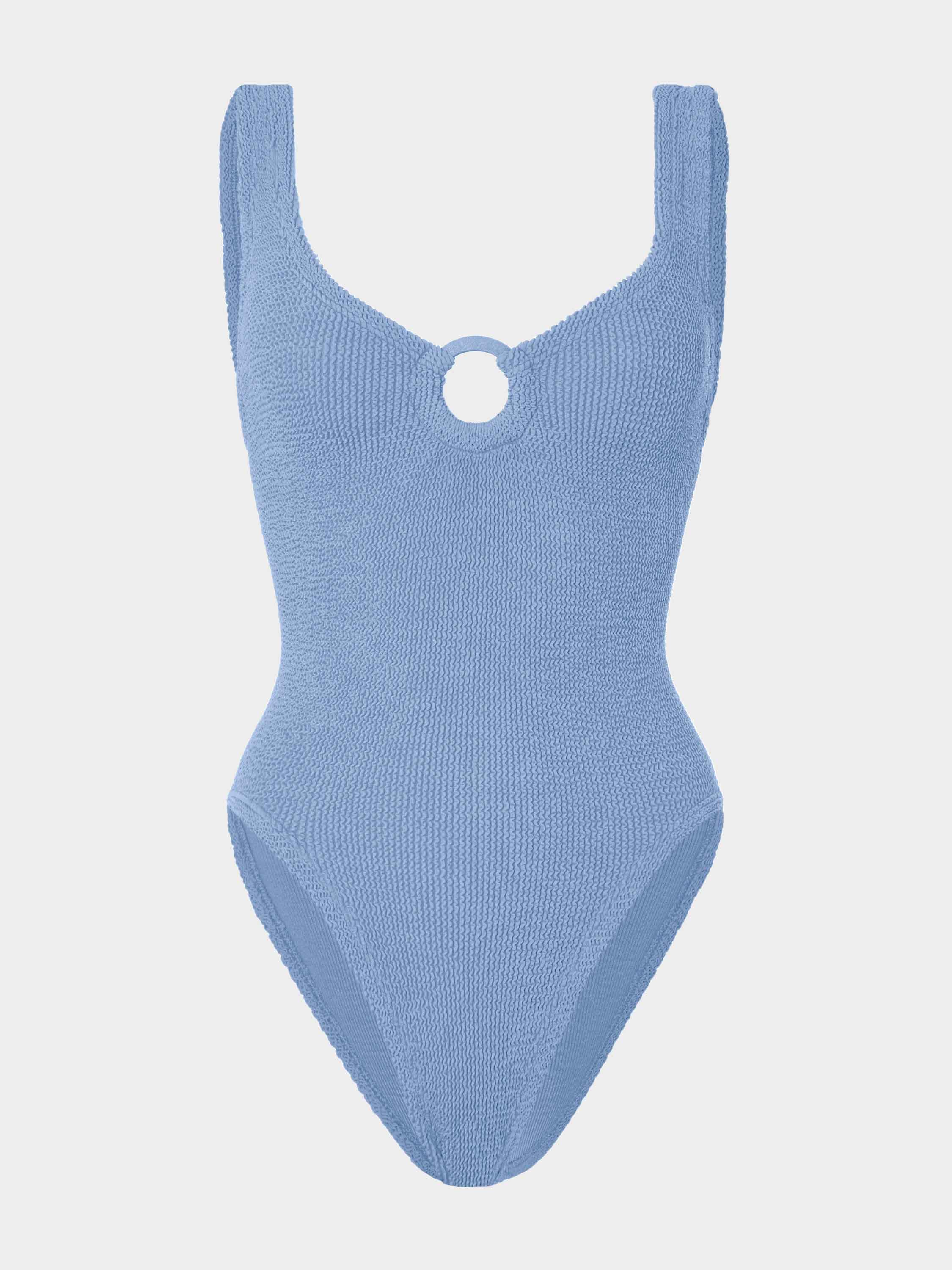 Celine Swim With Tonal Hoops - Cornflower
