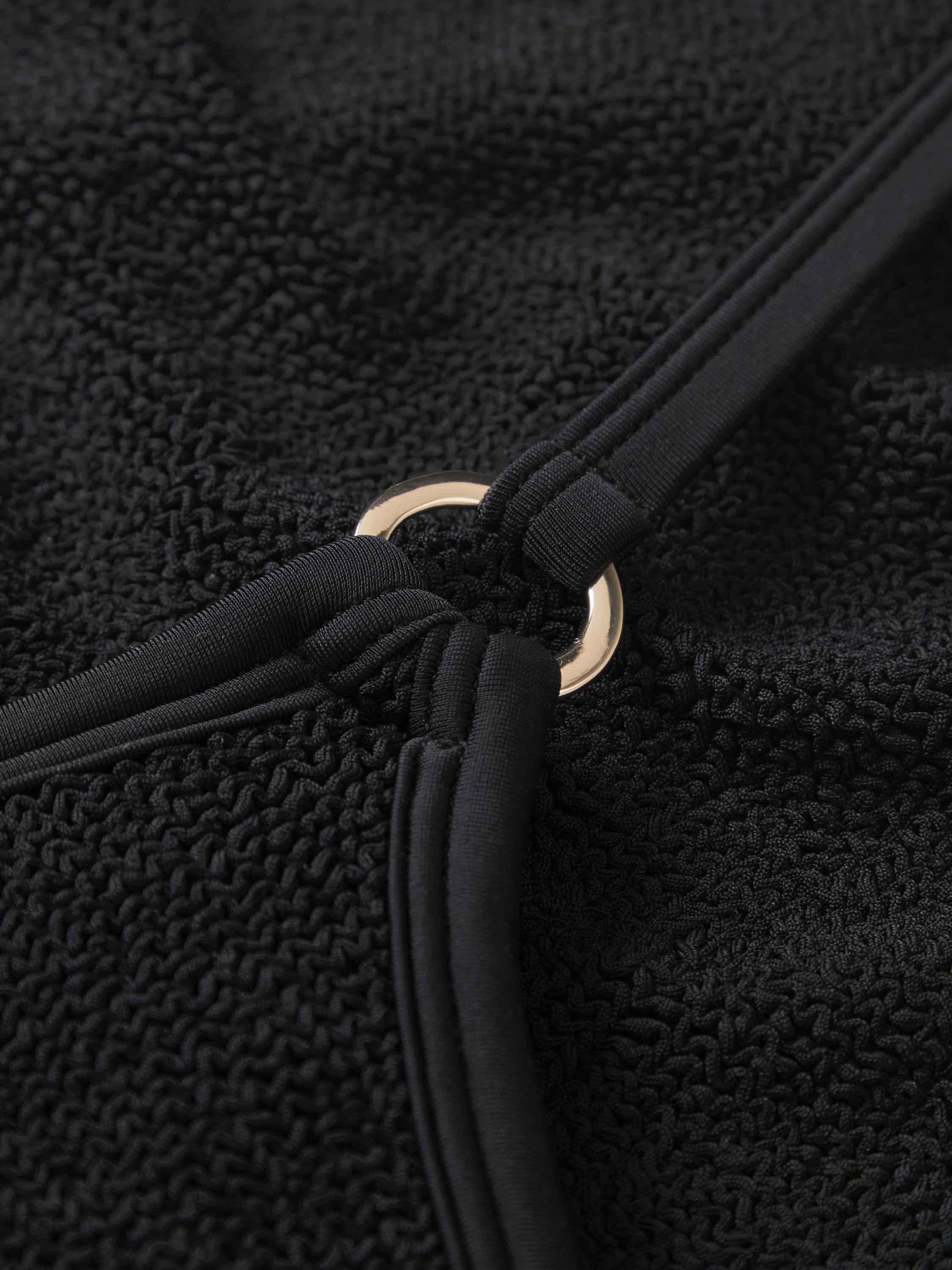 Clara With Gold Hoop Swim - Black