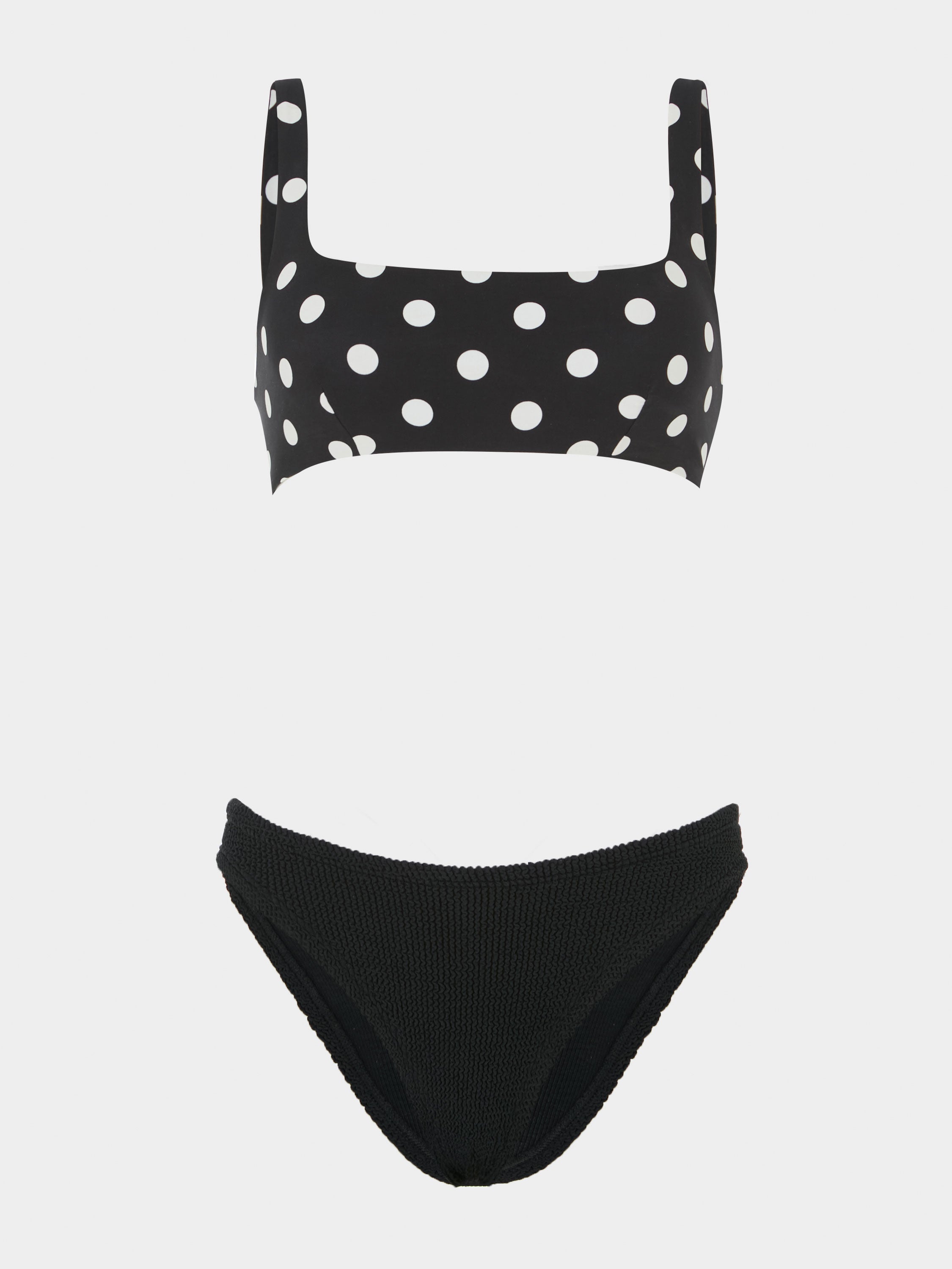 Colette Polka Dot Bikini - Black/Black polka-dot