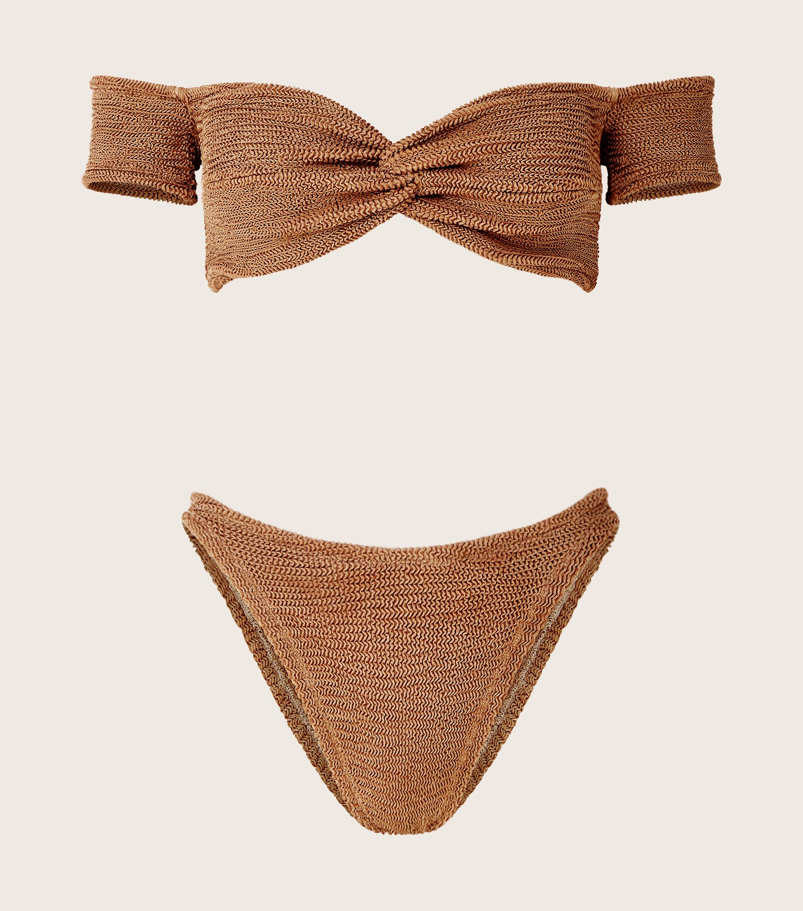 Gele Ibiza Ruches Bandeau Bikini