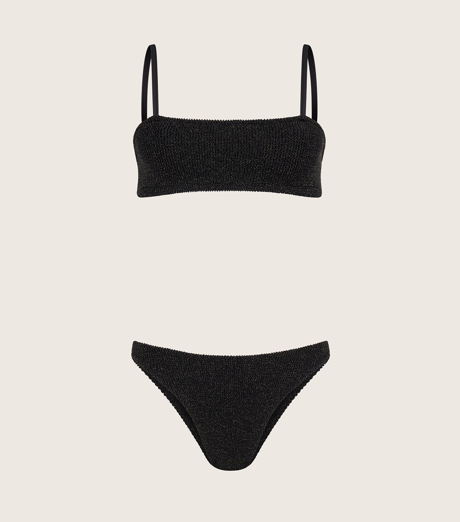 Gigi Lurex Bikini - Black/Gold