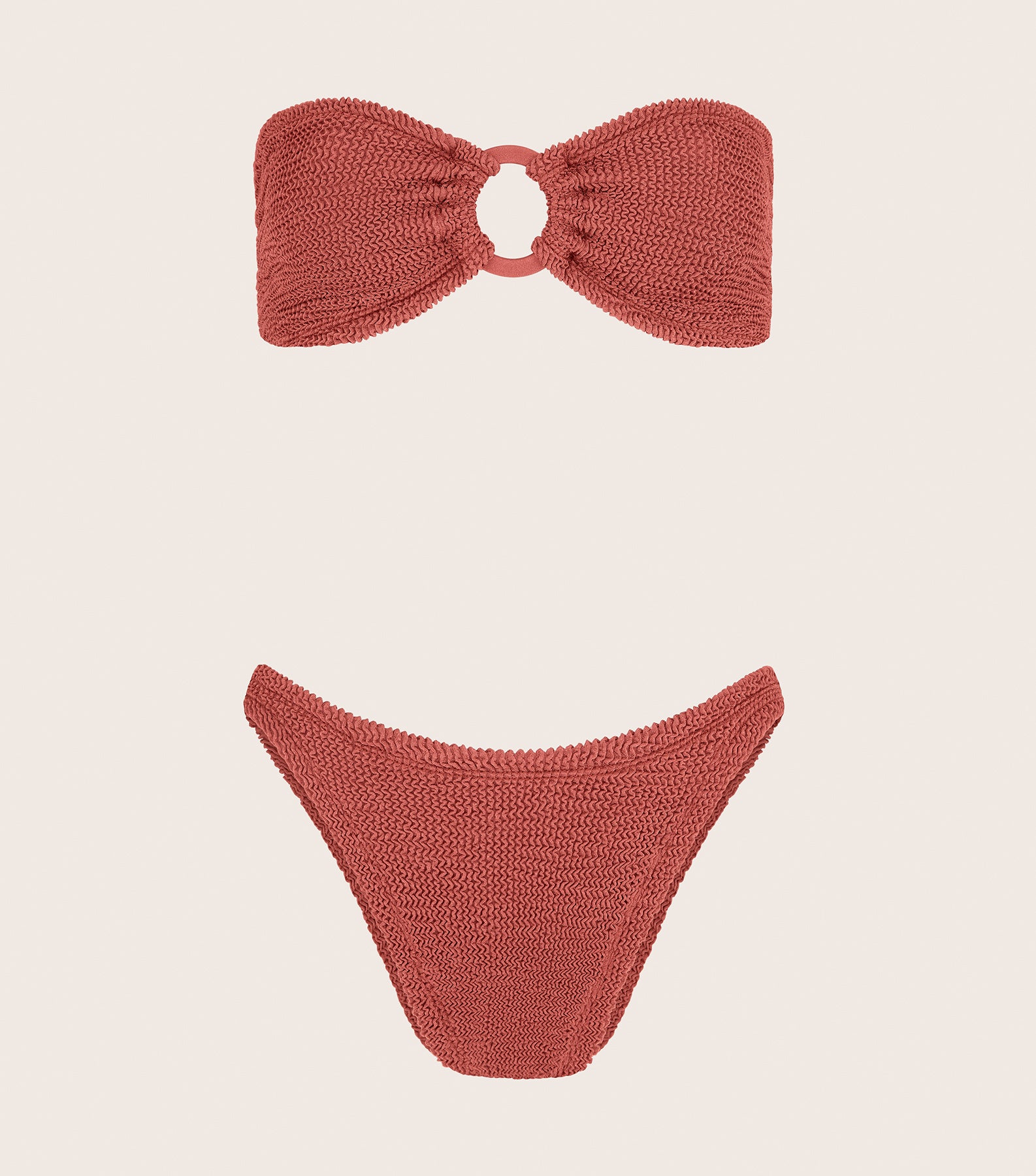 Gloria Bikini With Tonal Hoops - Metallic Rosewood