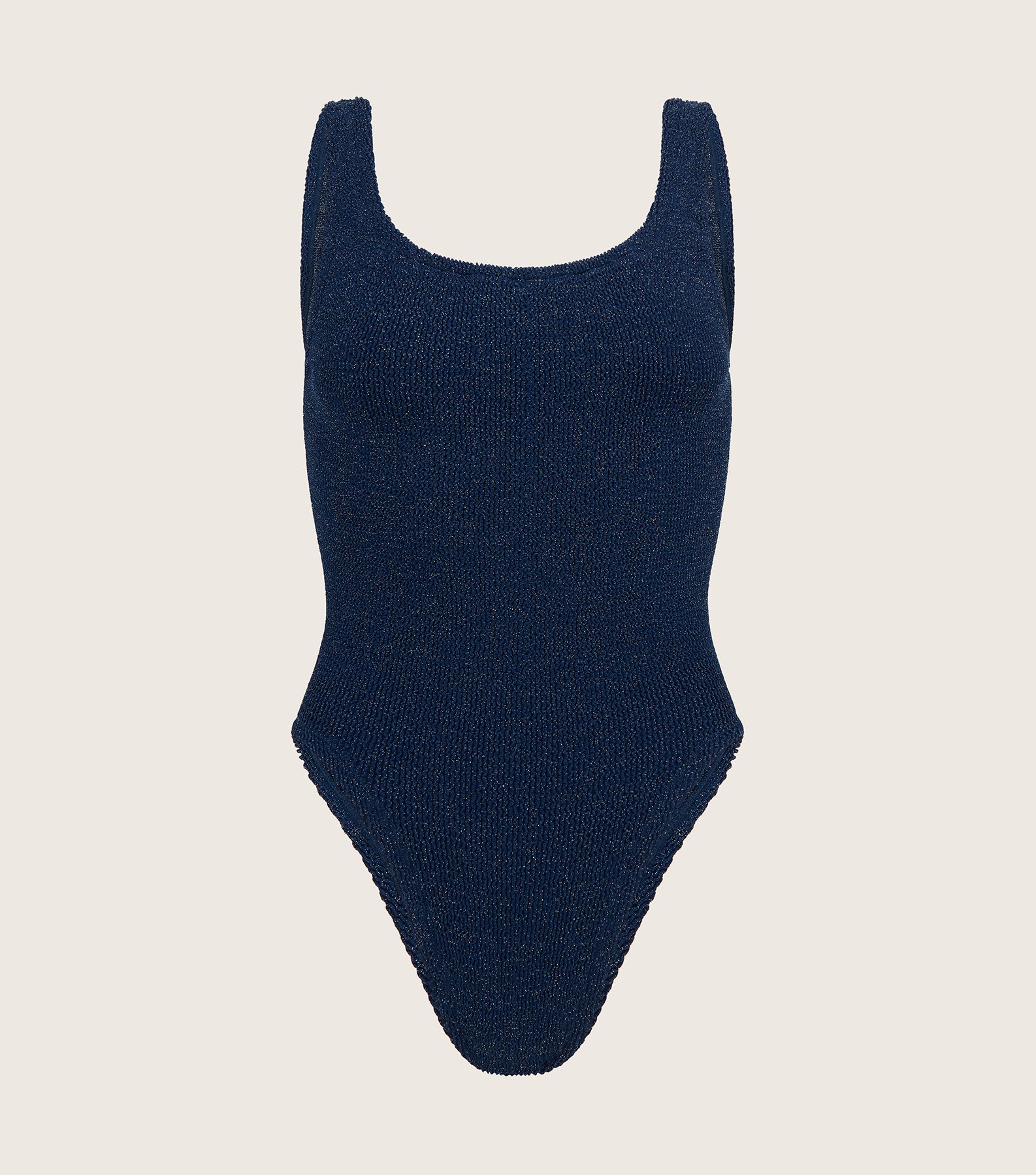 Square Neck Swim - Lurex - Navy/Silver