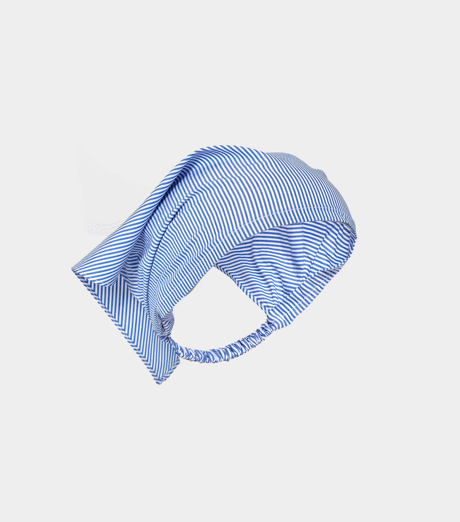 Cotton Headscarf - Blue Stripe