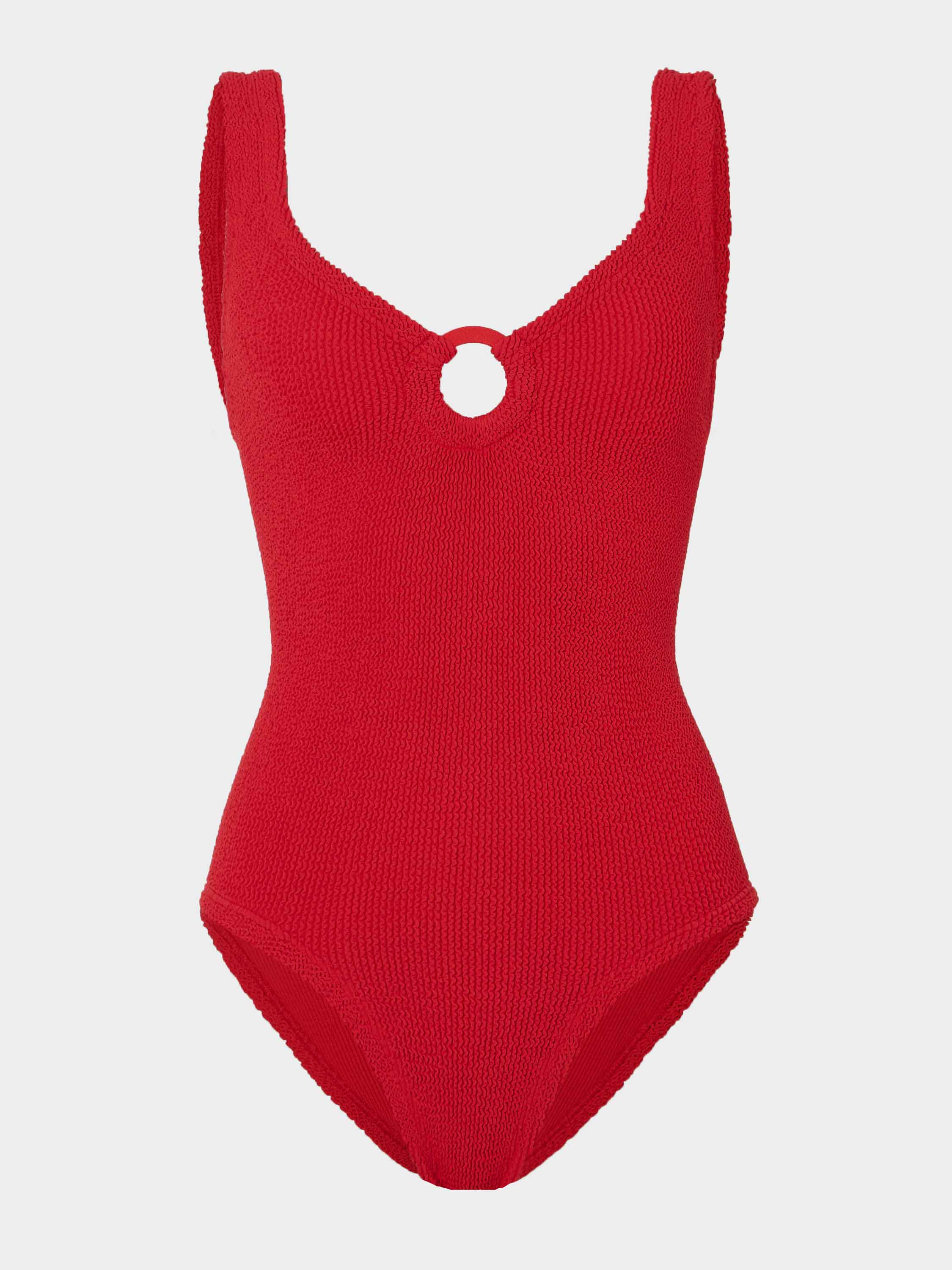 Coverage Celine Swim With Tonal Hoops - Red
