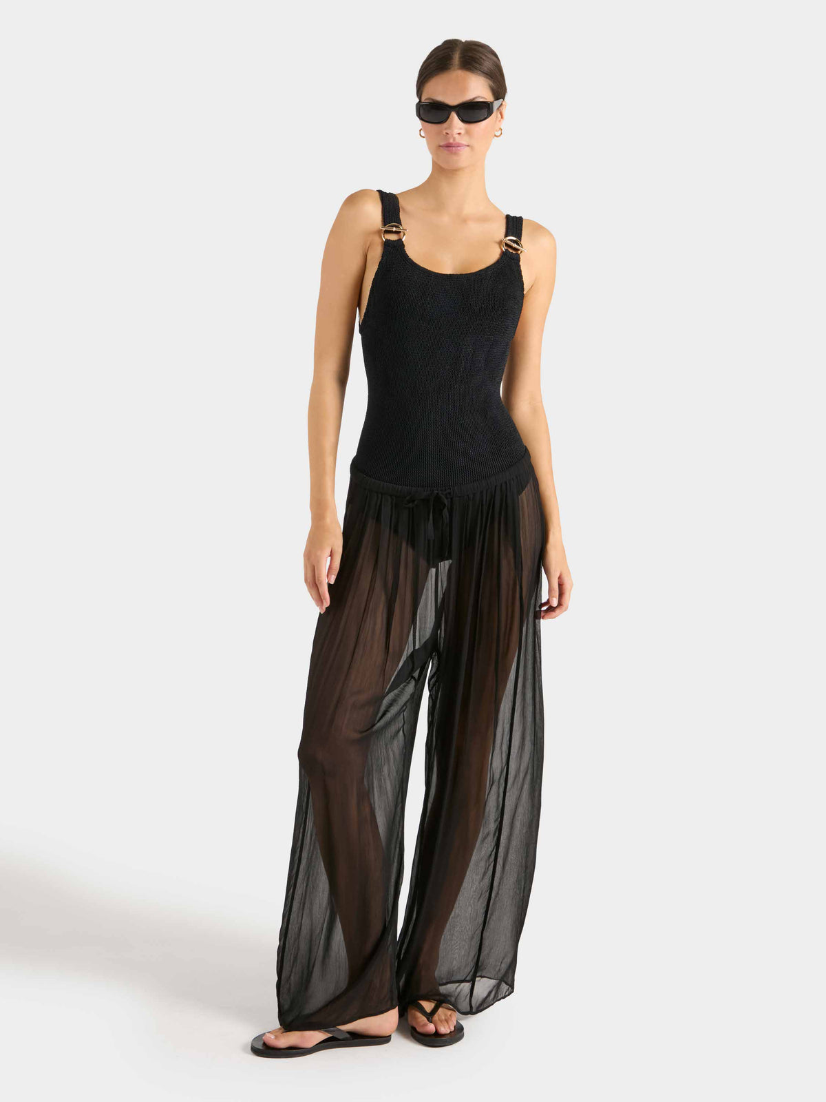 Coverage Domino T Bar Swim - Black