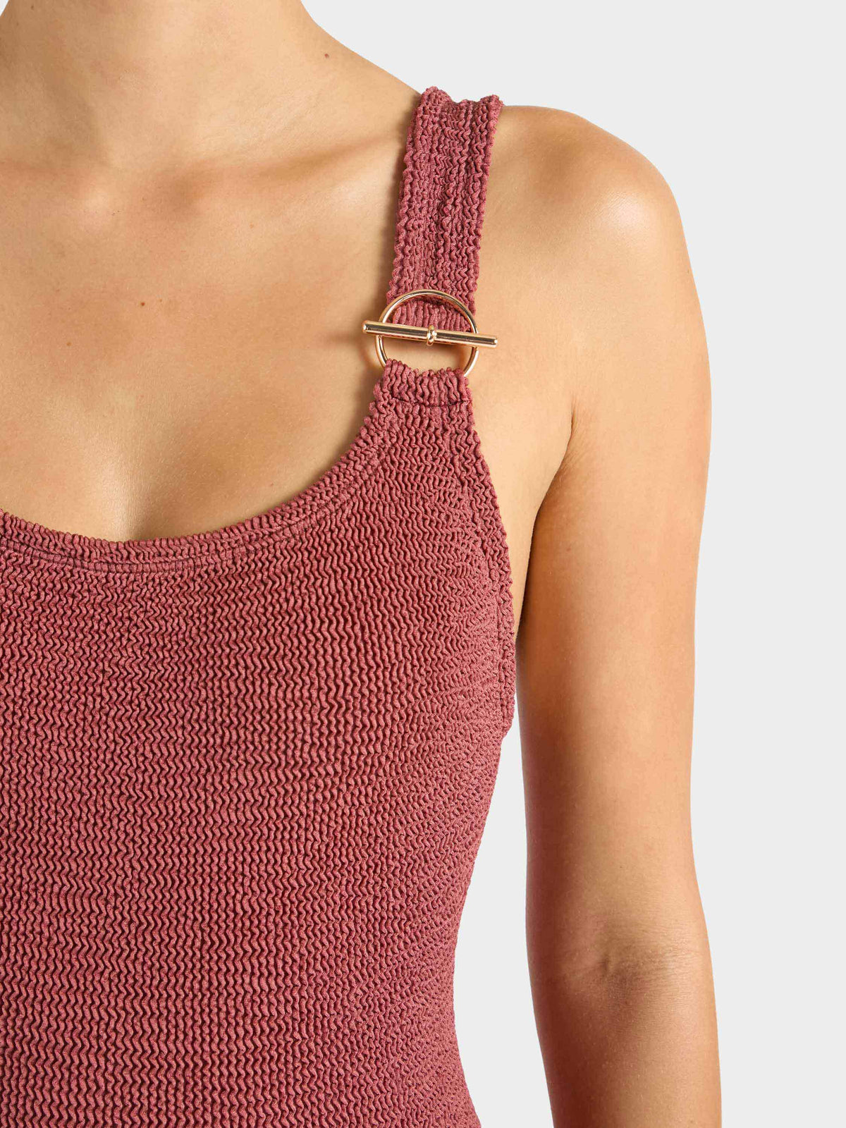 Coverage Domino T Bar Swim - Metallic Rosewood
