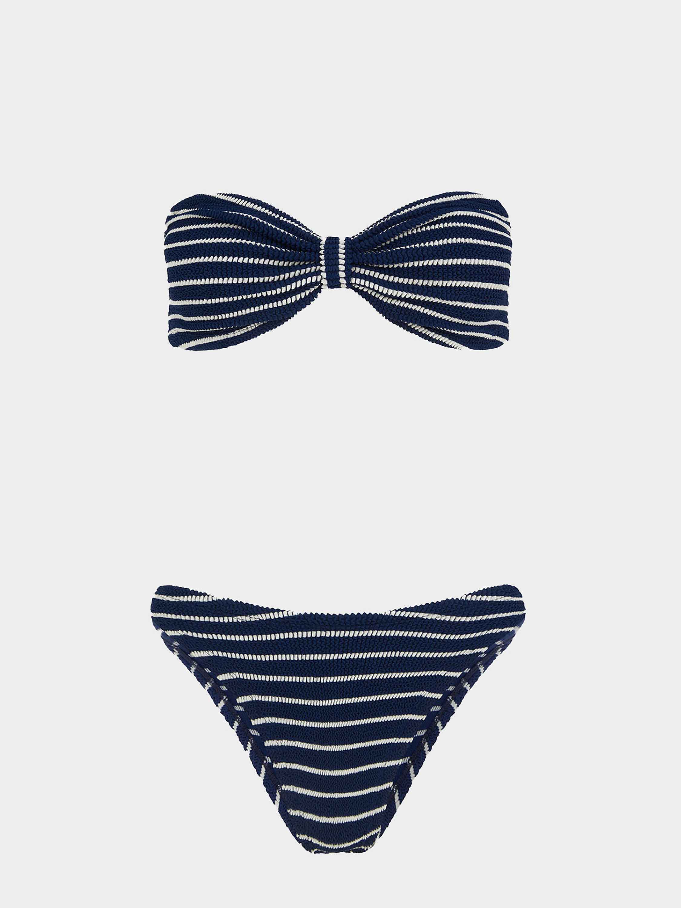 Coverage Jean Bikini - Navy/White Stripe